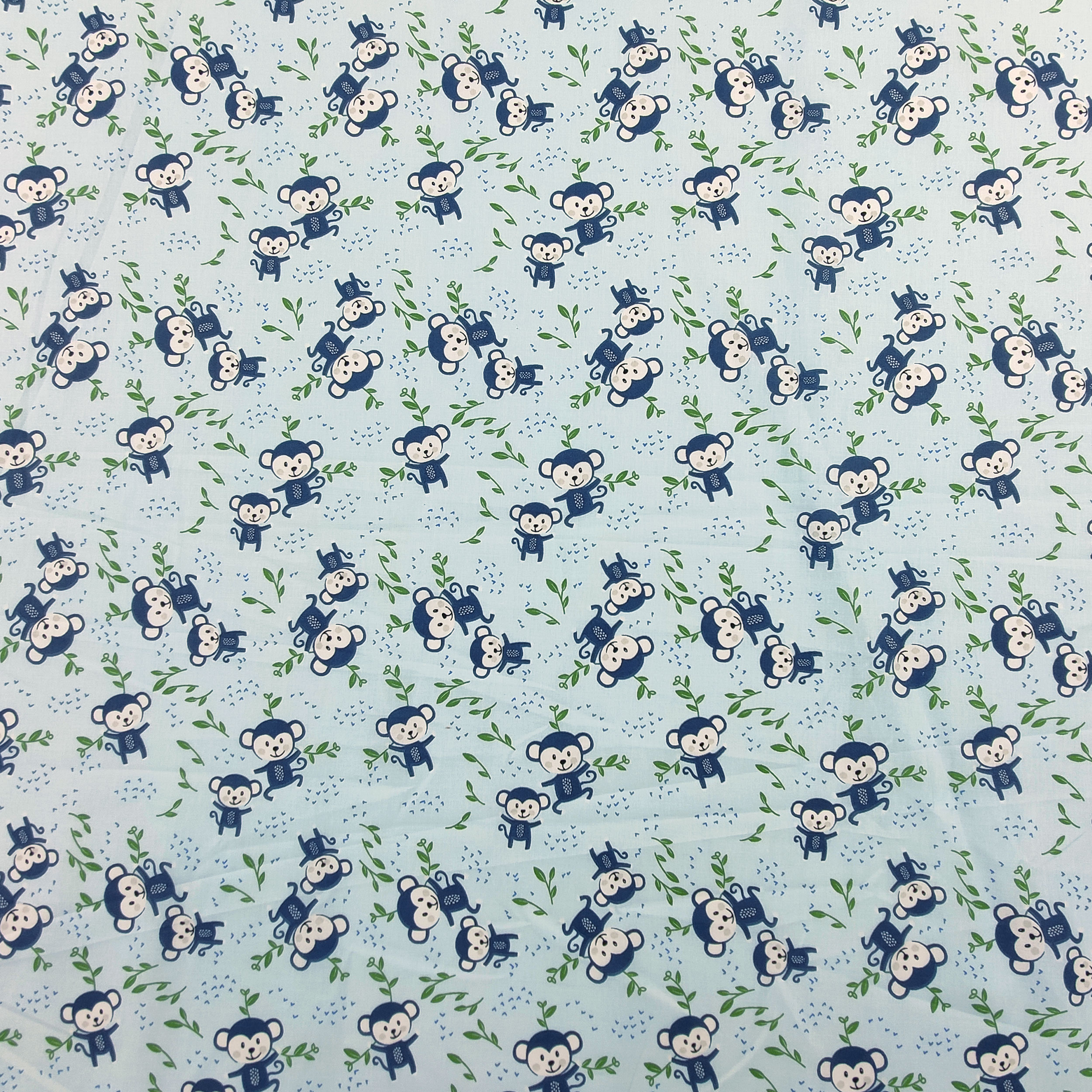 Cotone Scimmiette Blu