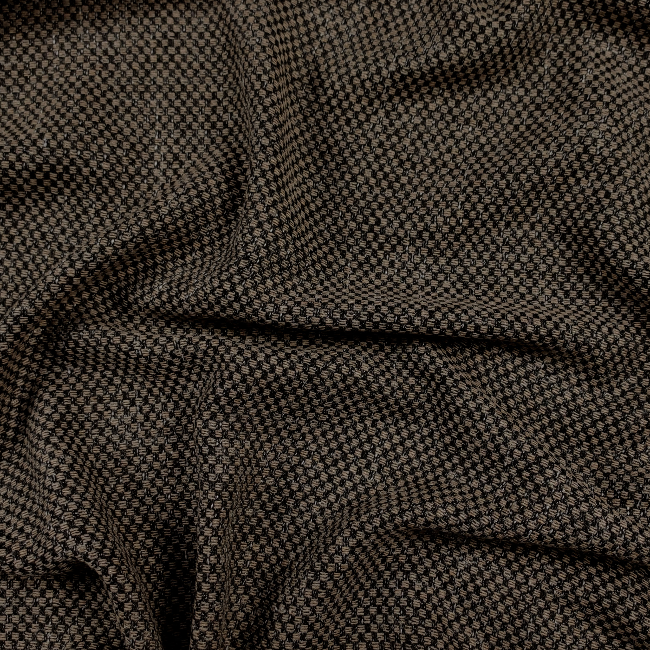 Maglia Misto Cotone Nero Intrecciato Tortora