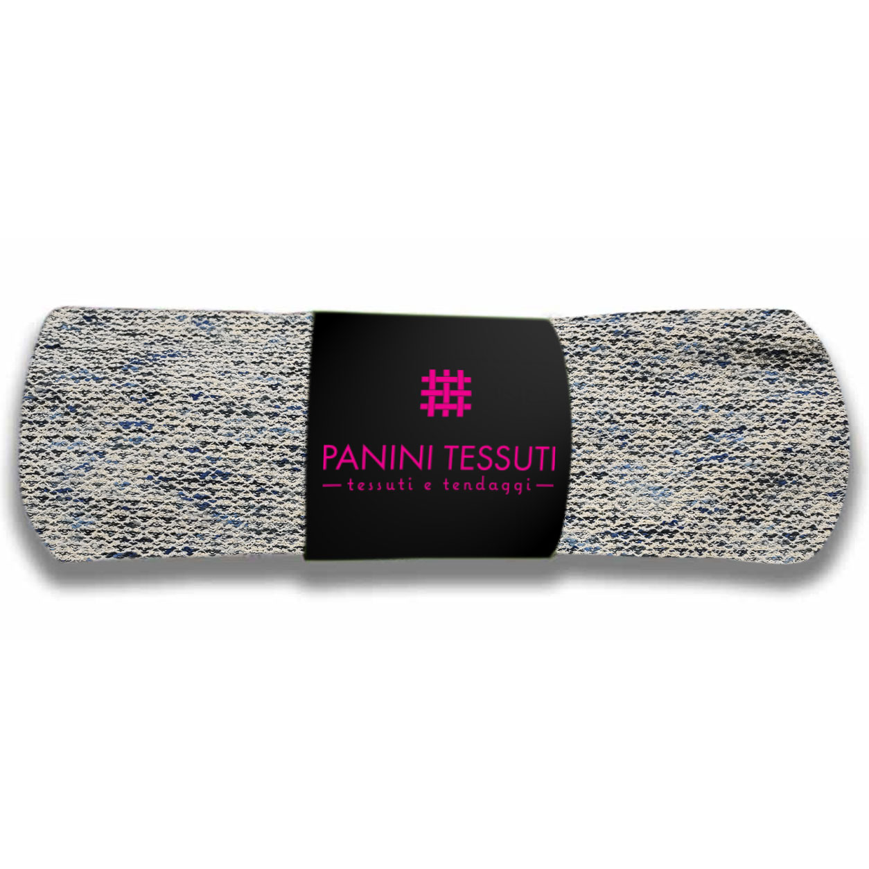 Scampolo Maglia Melange Blu e Panna