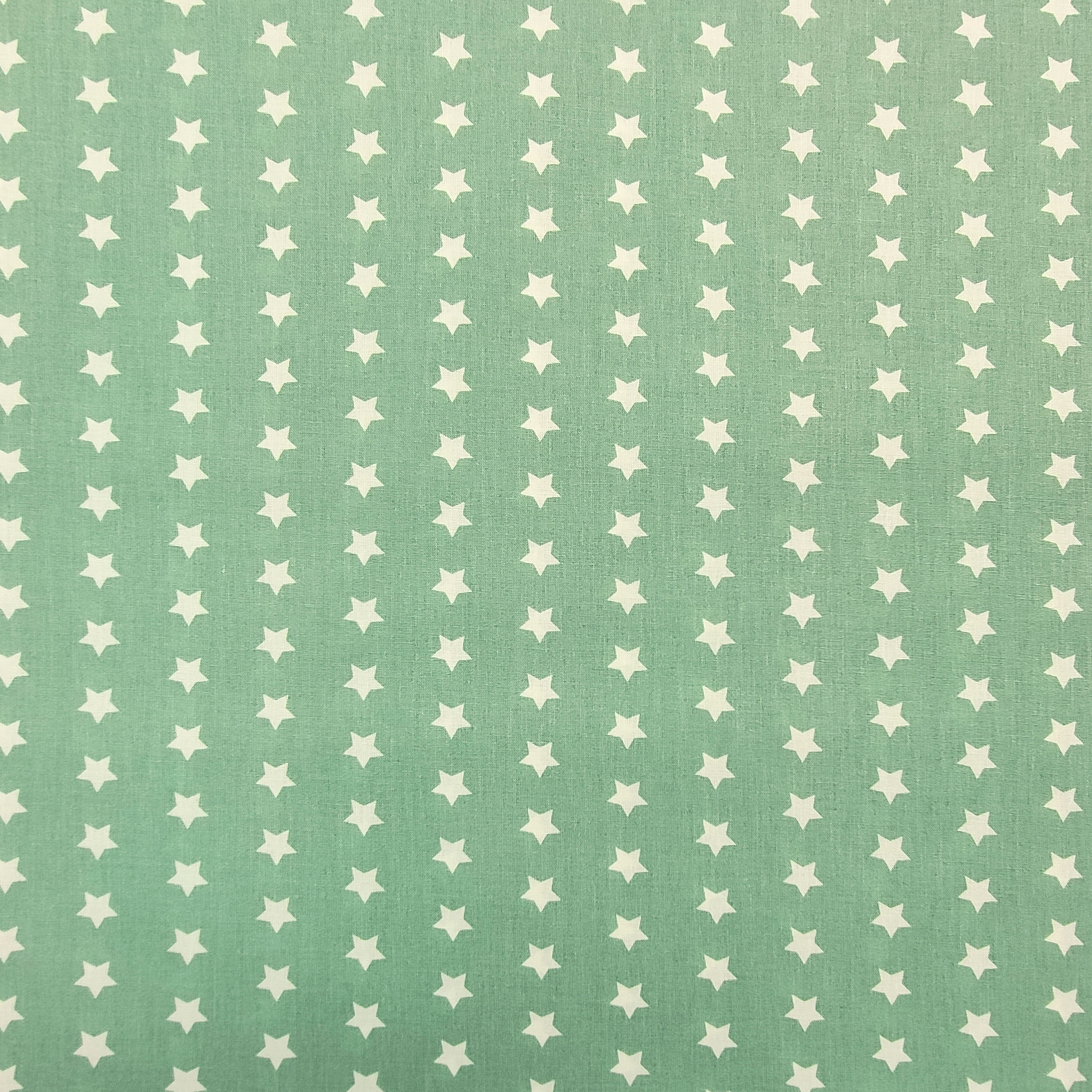 cotone sfondo verde marino stelle bianche