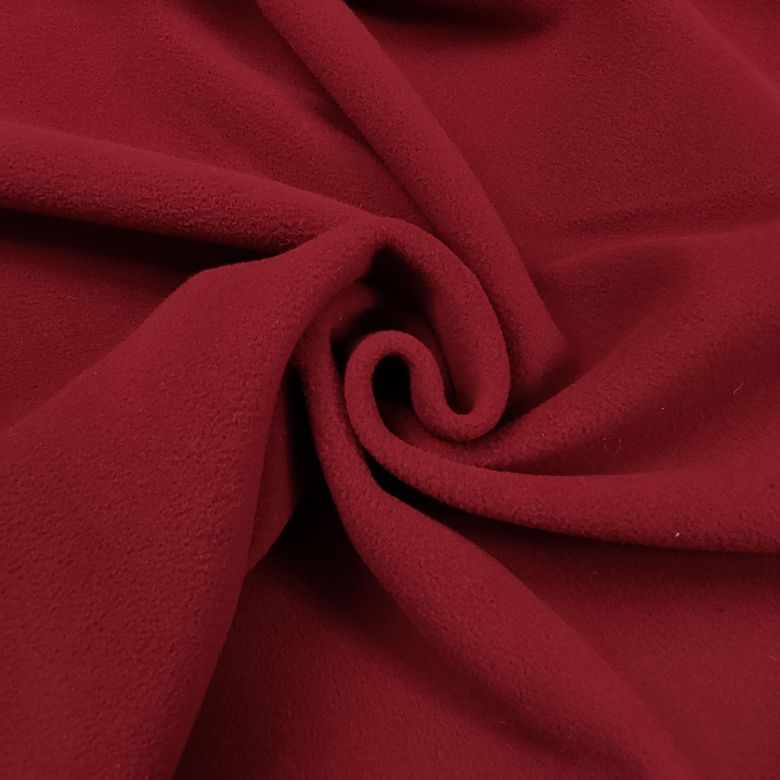 Neoprene Accoppiato Lana Microfantasia e Pile Rosso