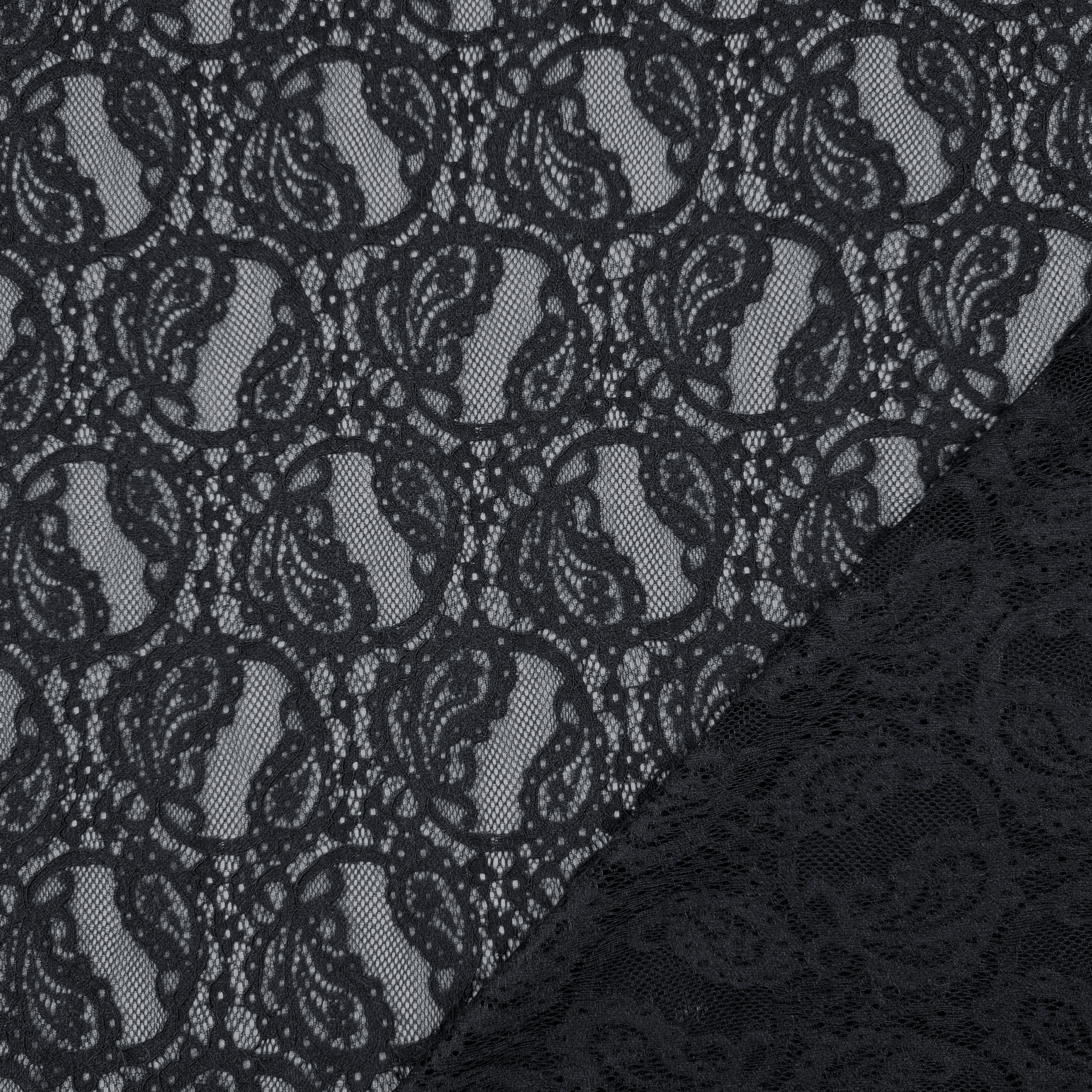Pizzo Doppio Bordo Bielastico Nero Image
