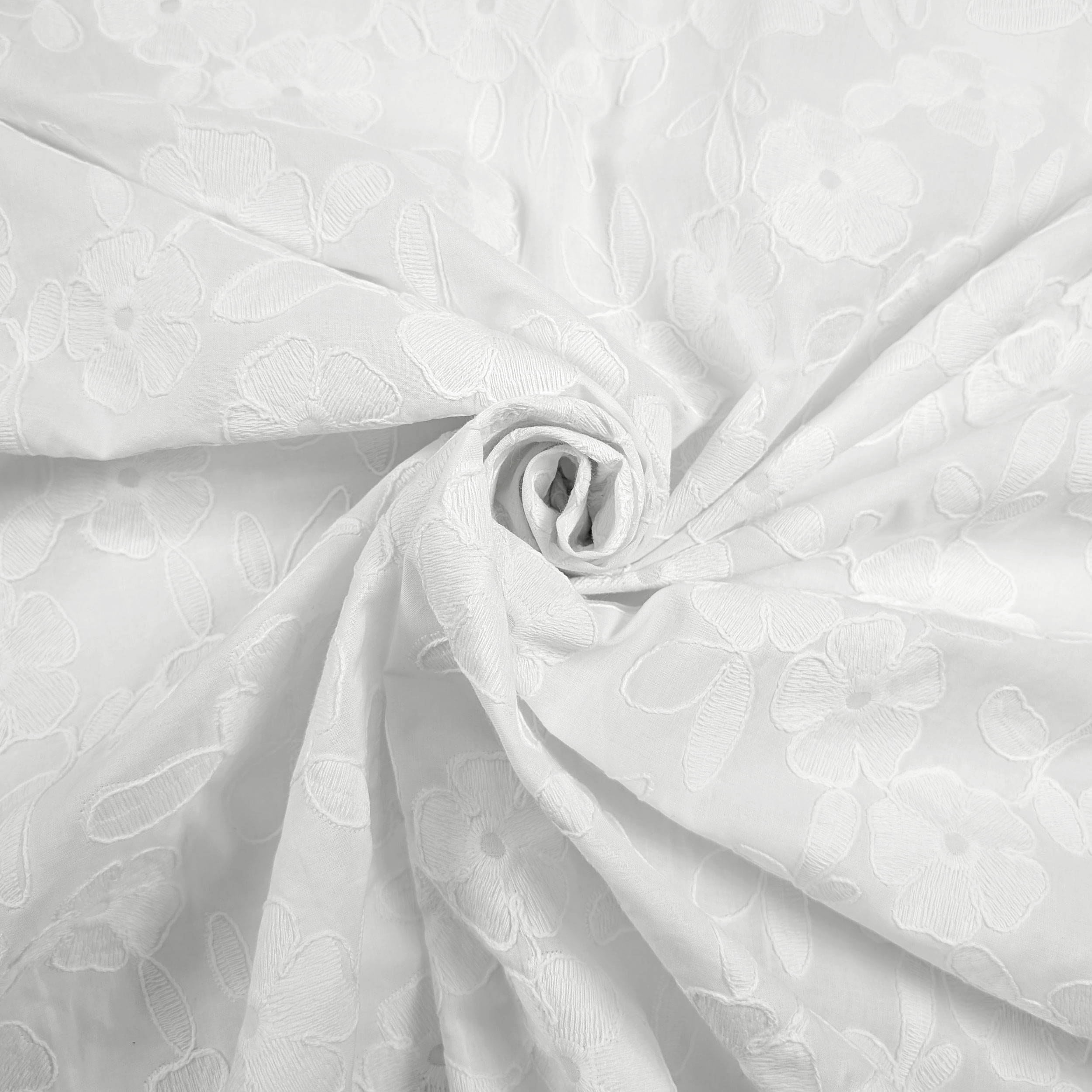 Sangallo di Cotone Bianco Margherite Image