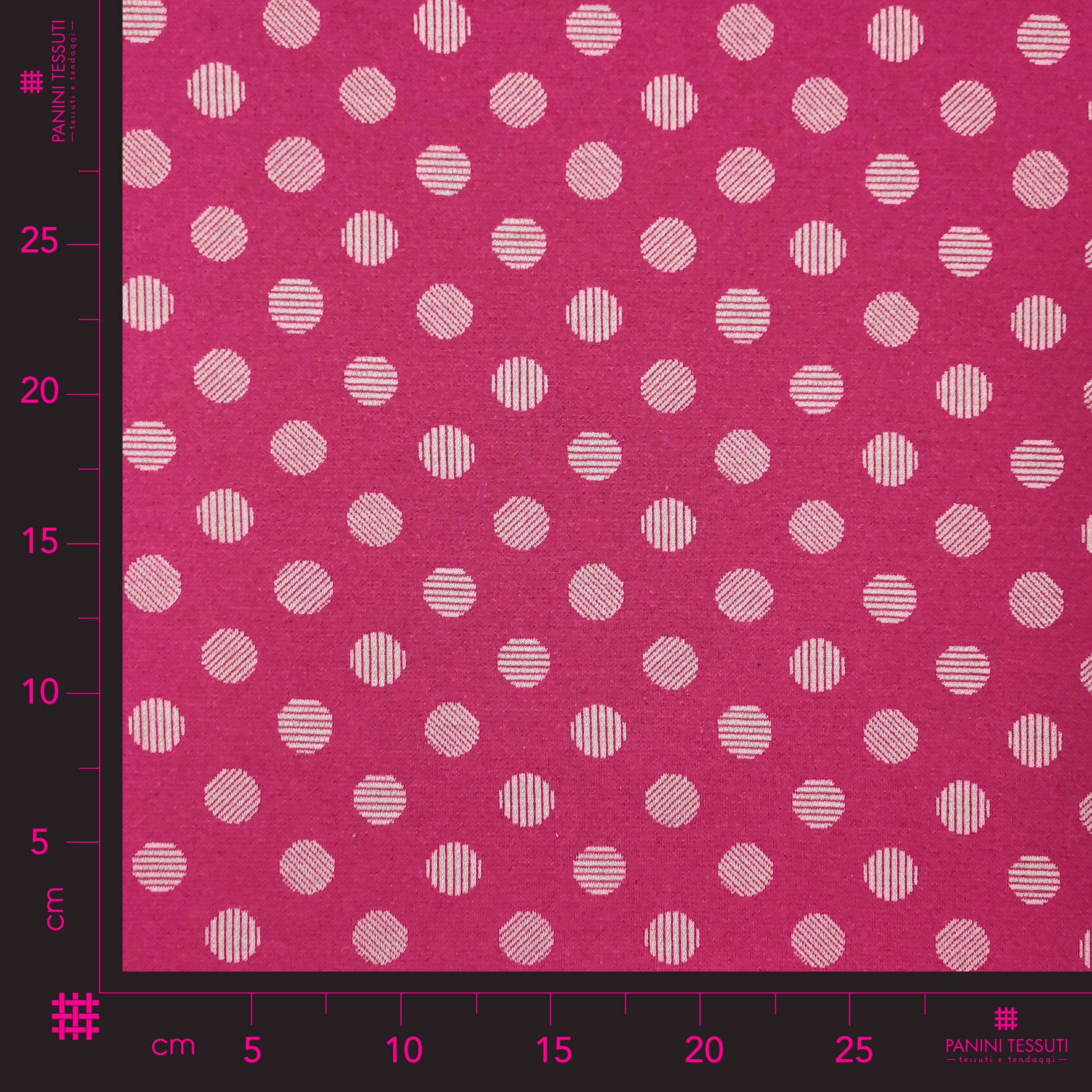 Punto Milano Pois Astratti Sfondo Fuxia
