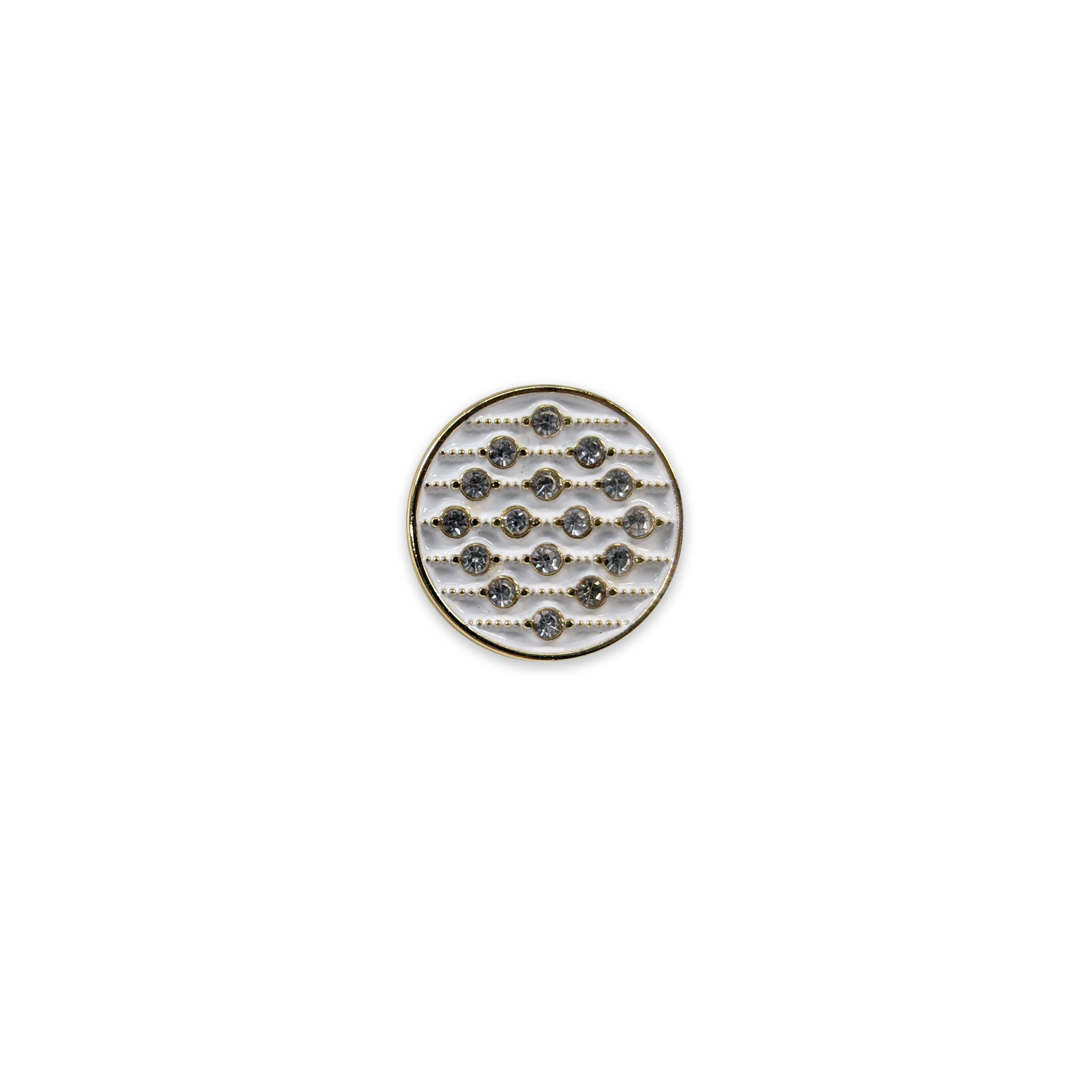 Bottone Bianco Strass Image