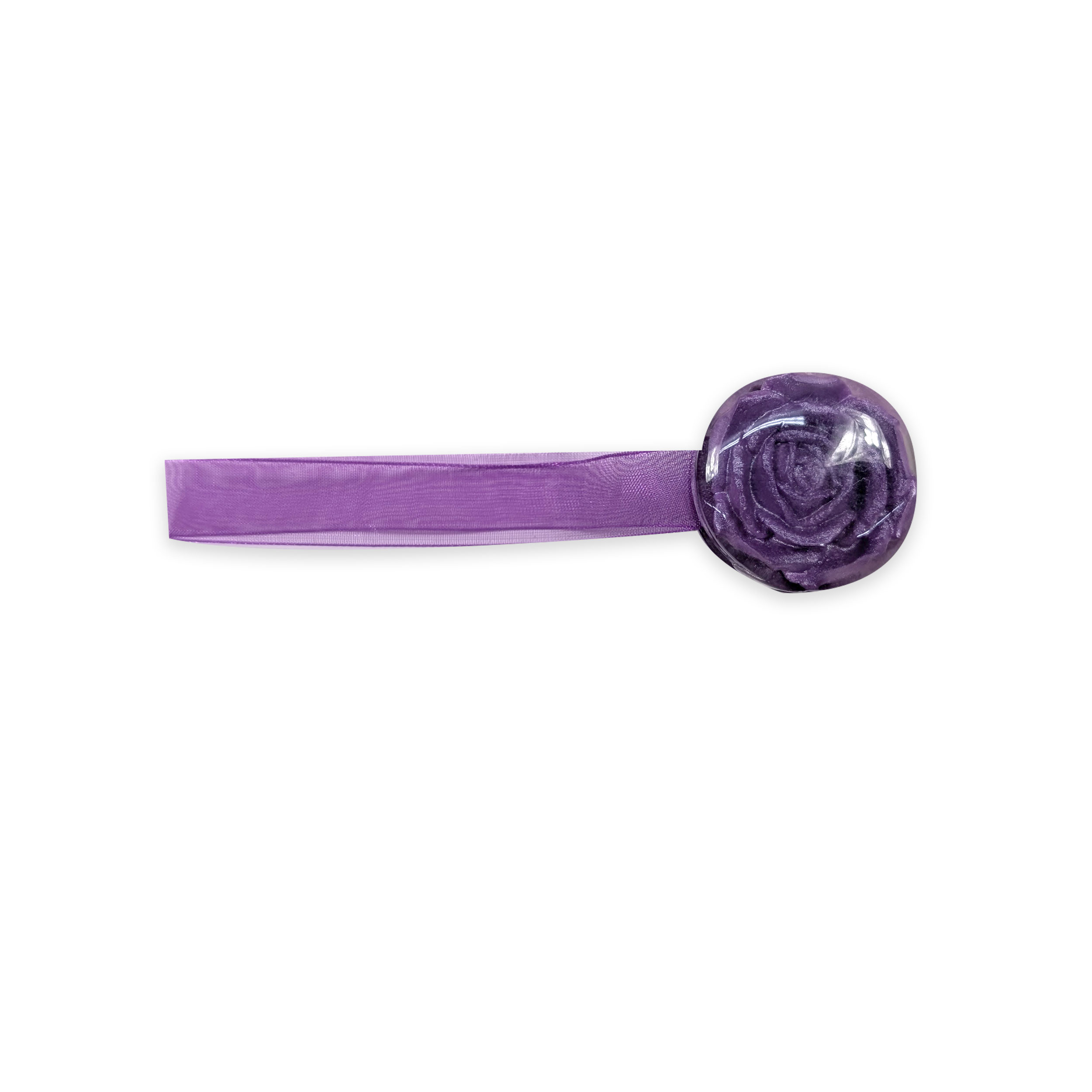 Calamita Tende a Bottone con Fiore - Viola Image