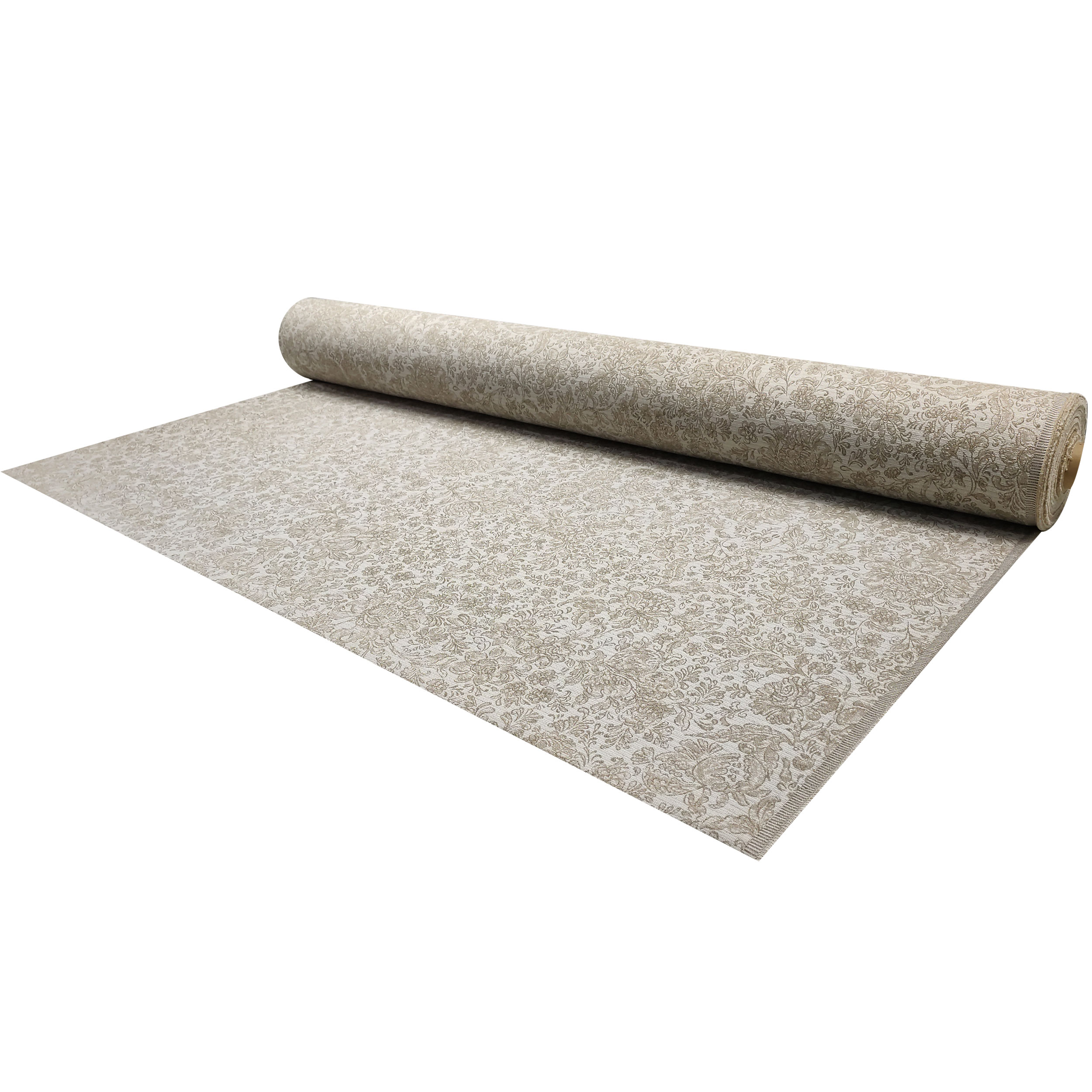 Tessuto Arredo Jacquard Fiori Beige 