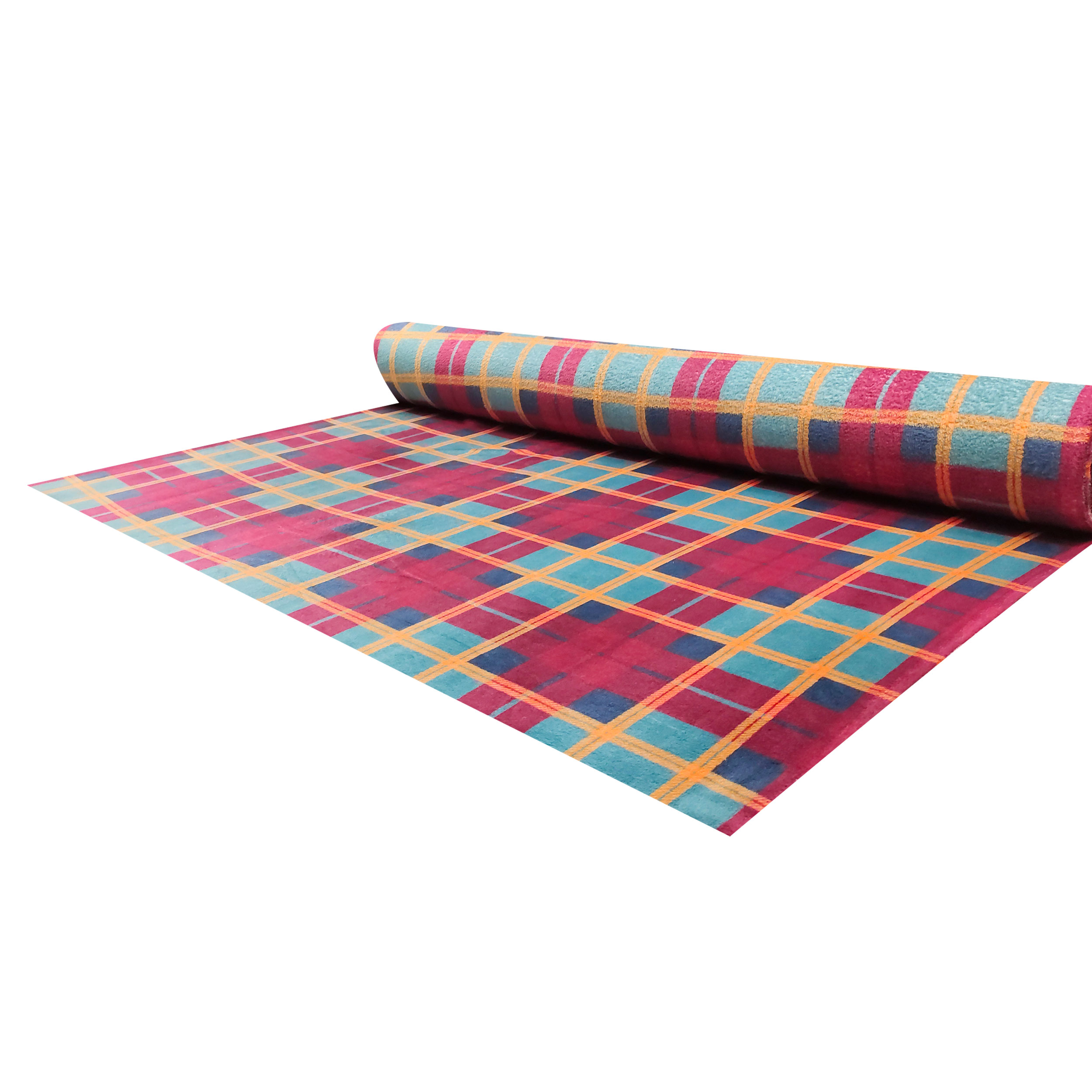 Pile Mano Cachemire Tartan Sfondo Bordeaux Image