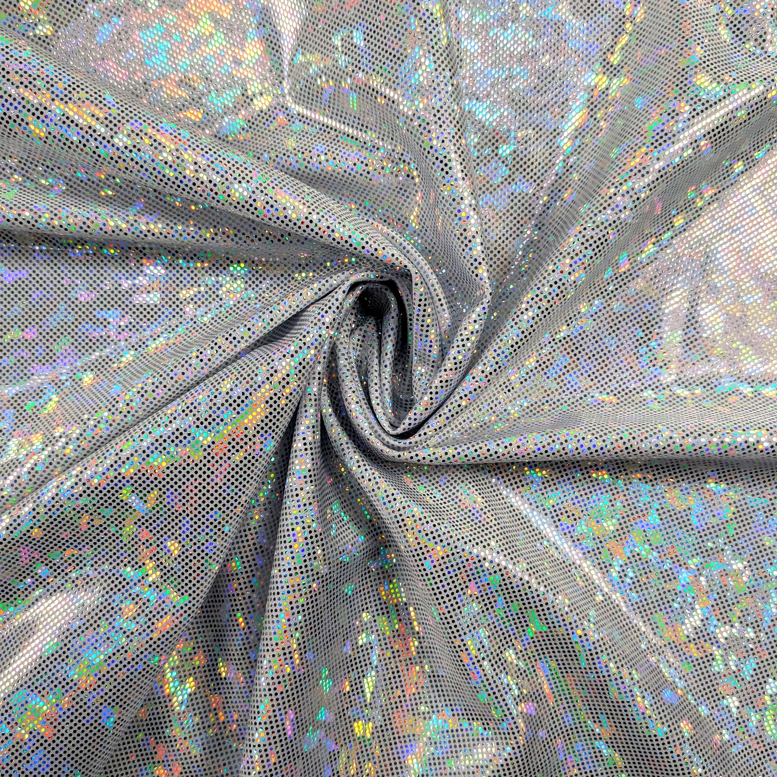 Lycra Bielastica Argento/Bianco Olografico Image