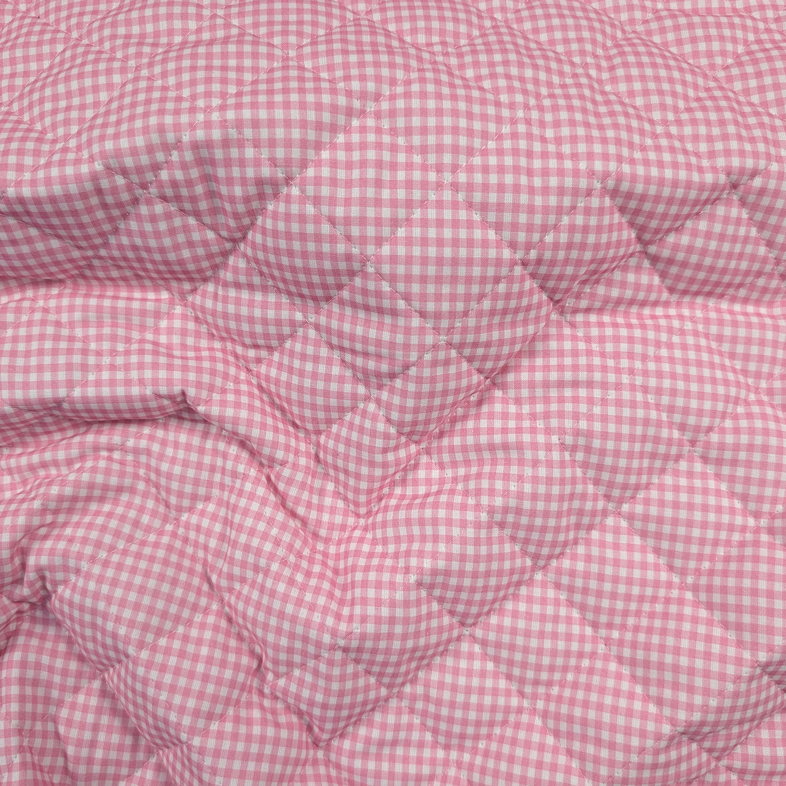 Tessuto Trapuntato Quadretto Rosa Image