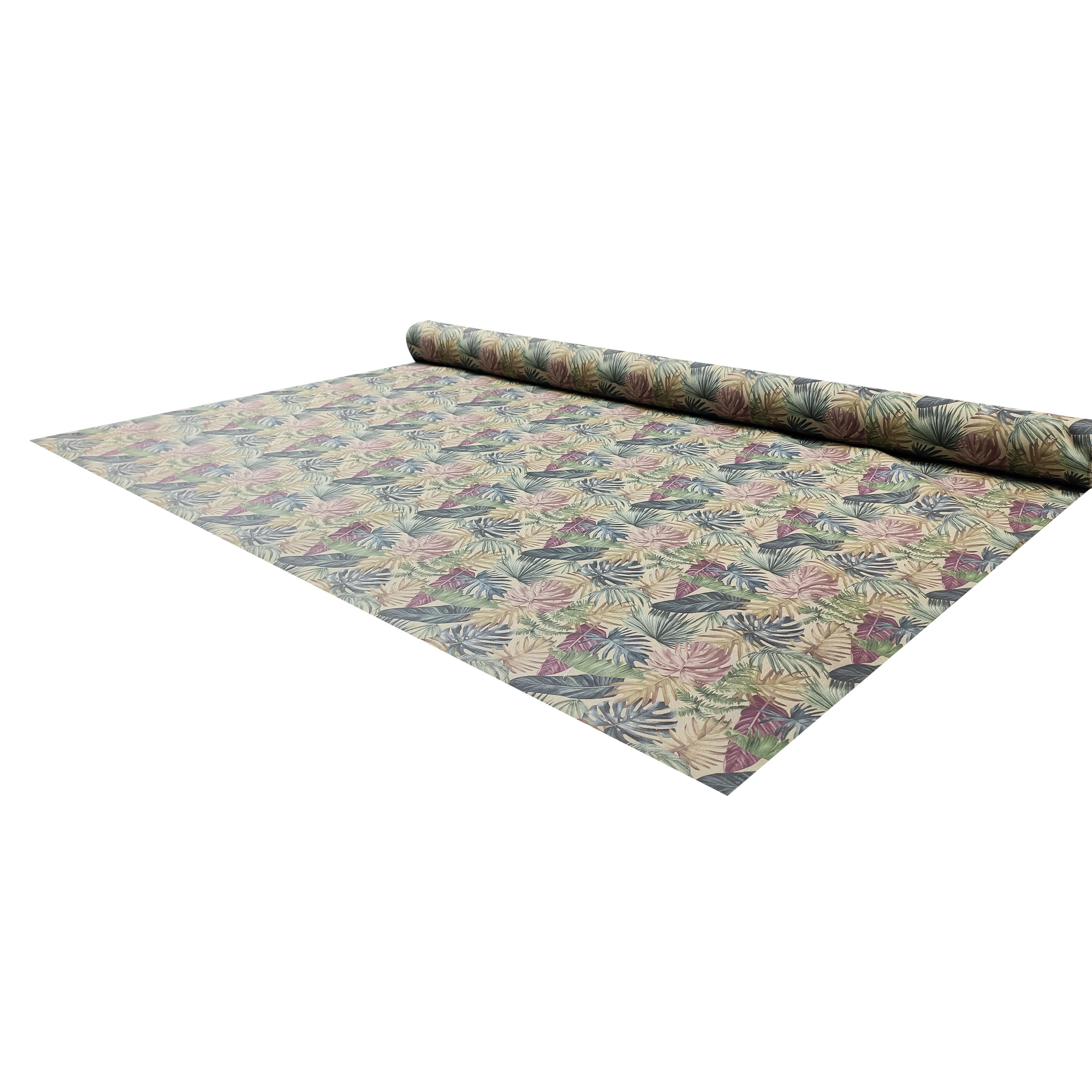 Tessuto Misto Cotone Foglie Tropicali