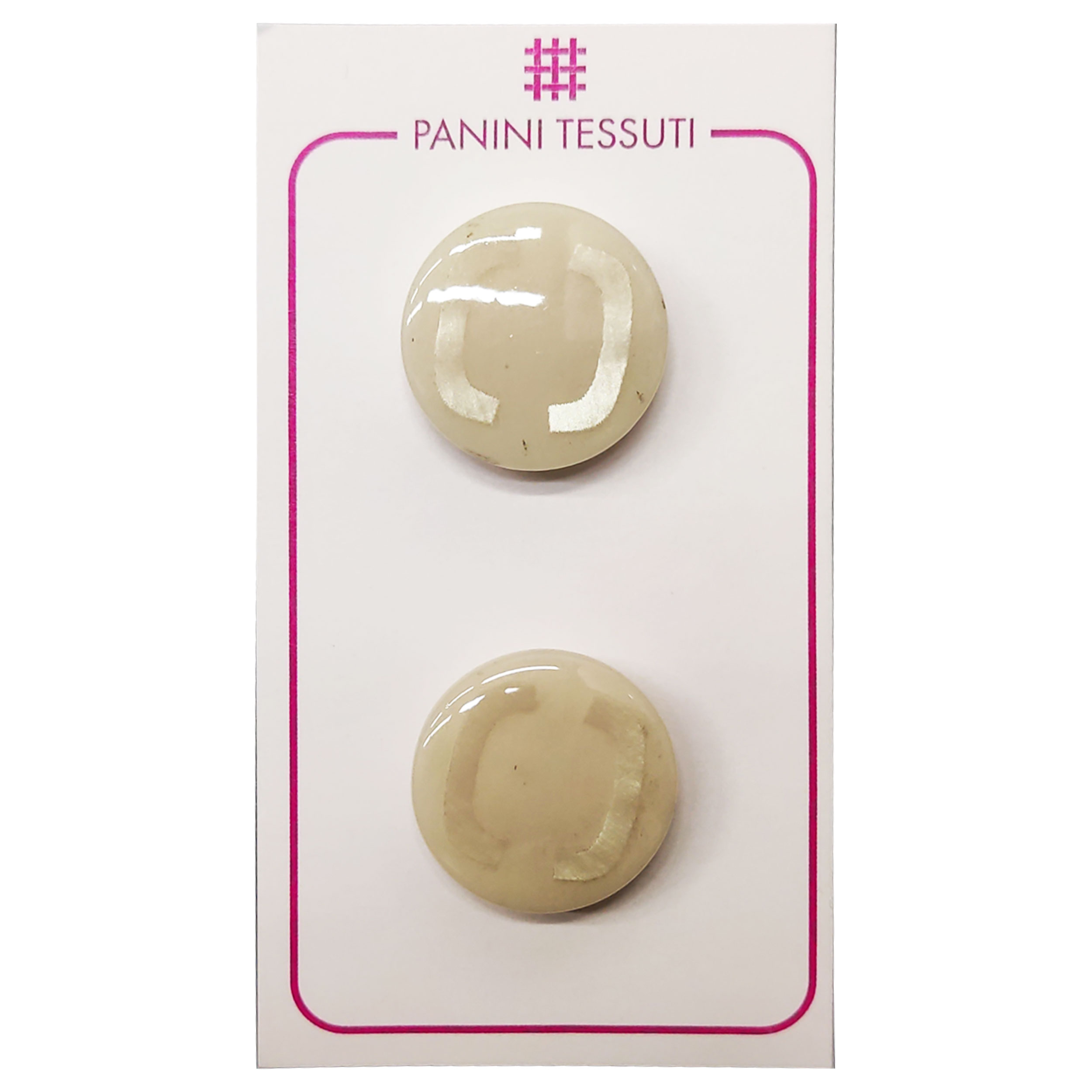 Bottoni Disegno Elegance Color Panna 2 Pezzi - Lin 36