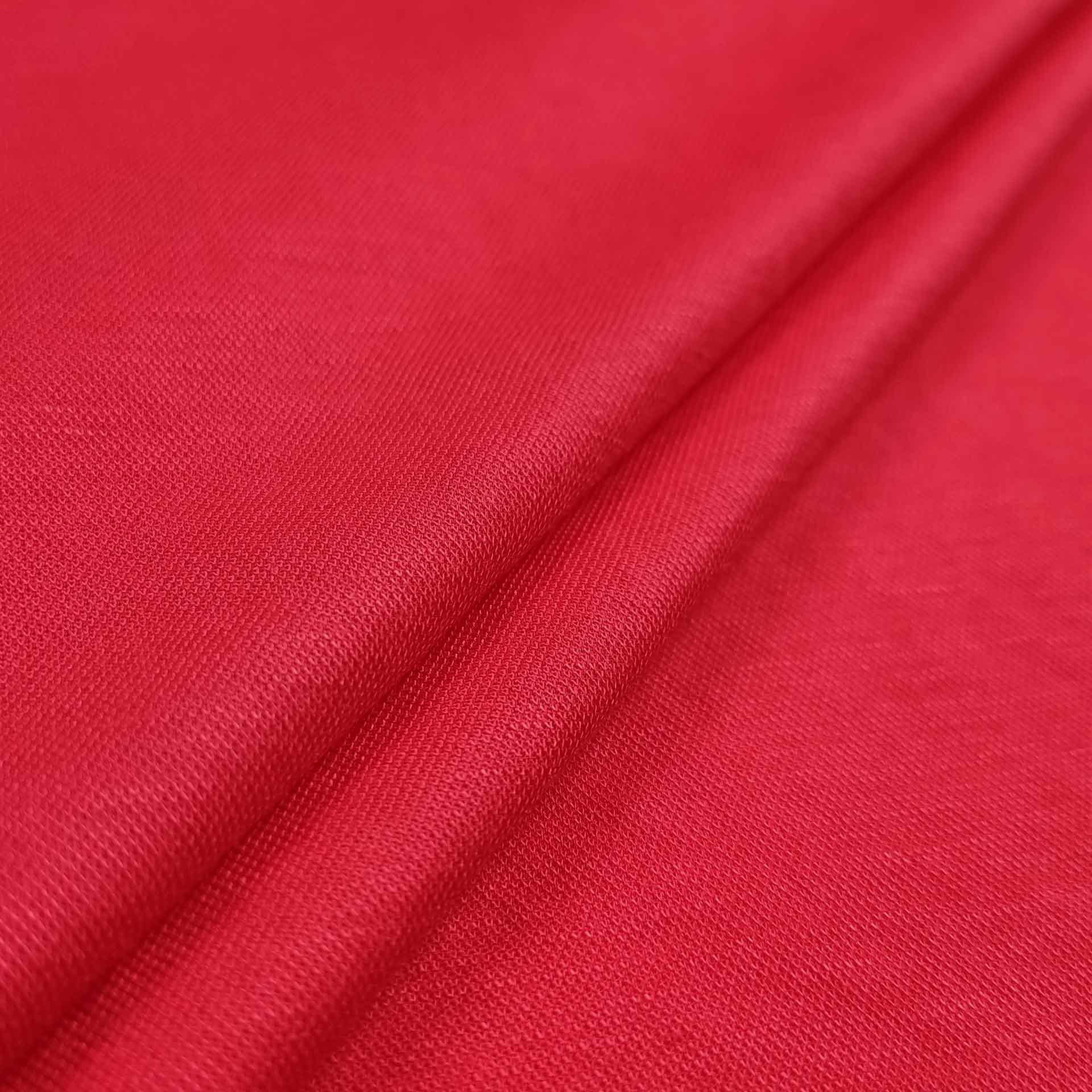 jersey tessuto linen rosso