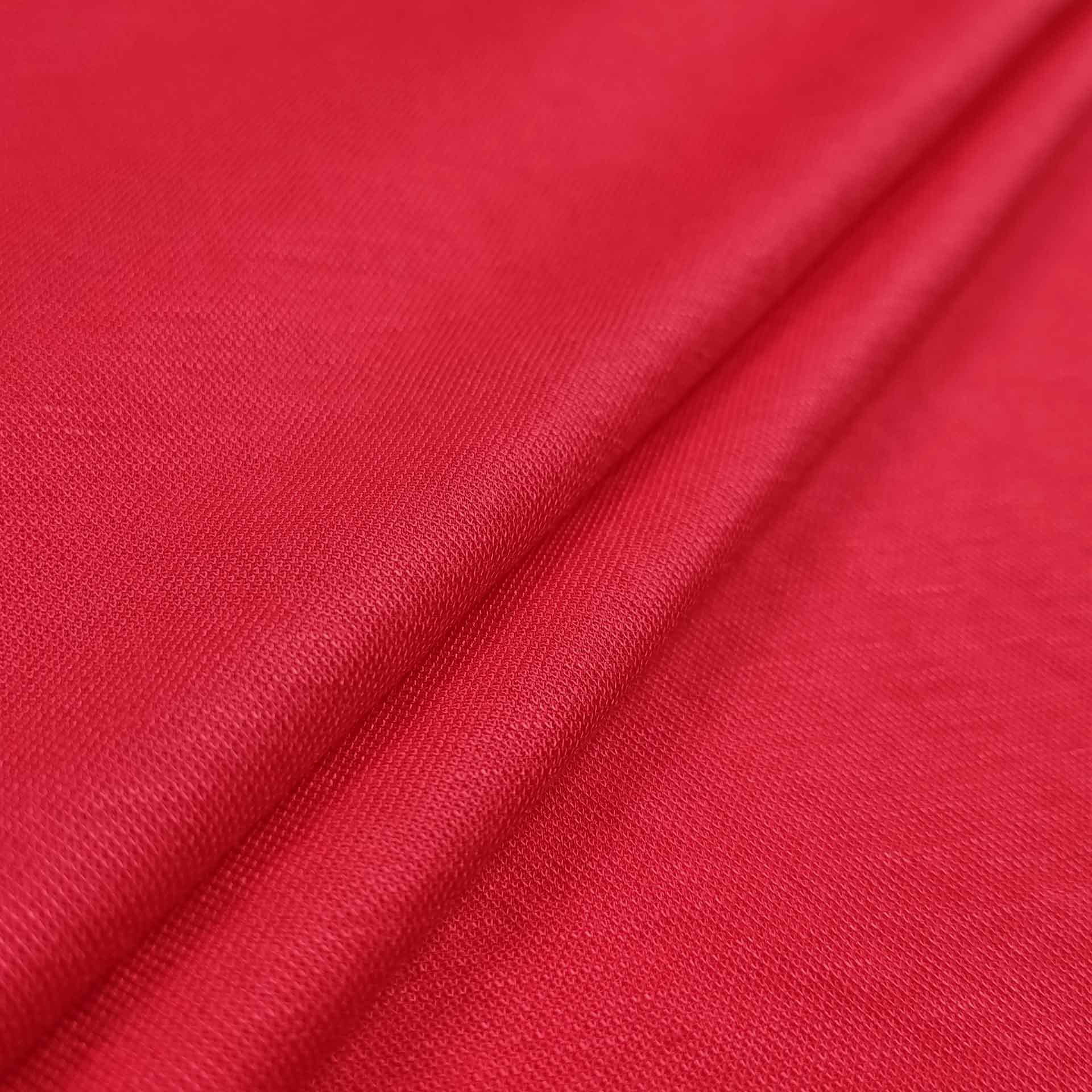 Jersey tessuto linen rosso
