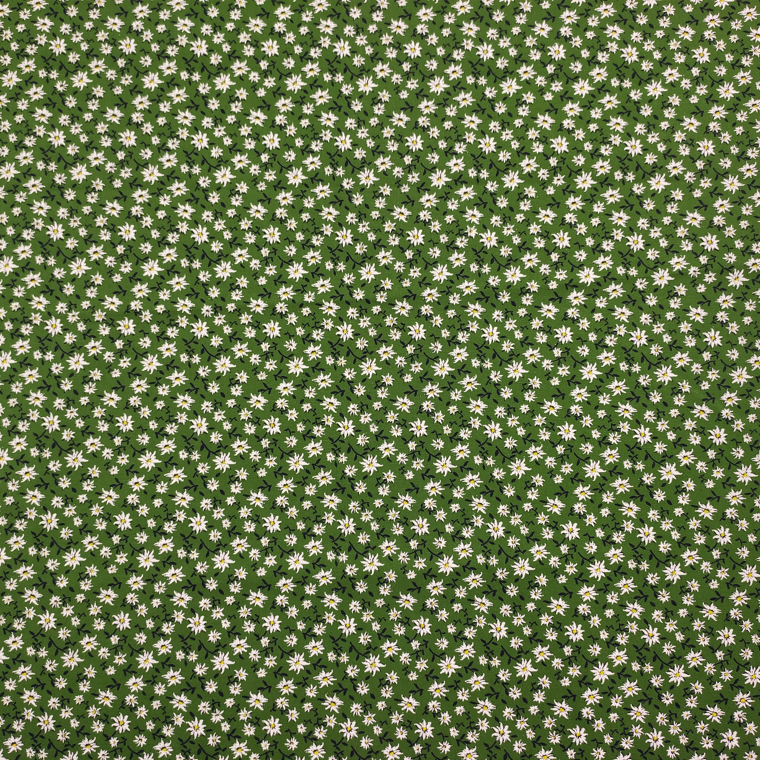 Tessuto Cotone Tirolese Sfondo Verde