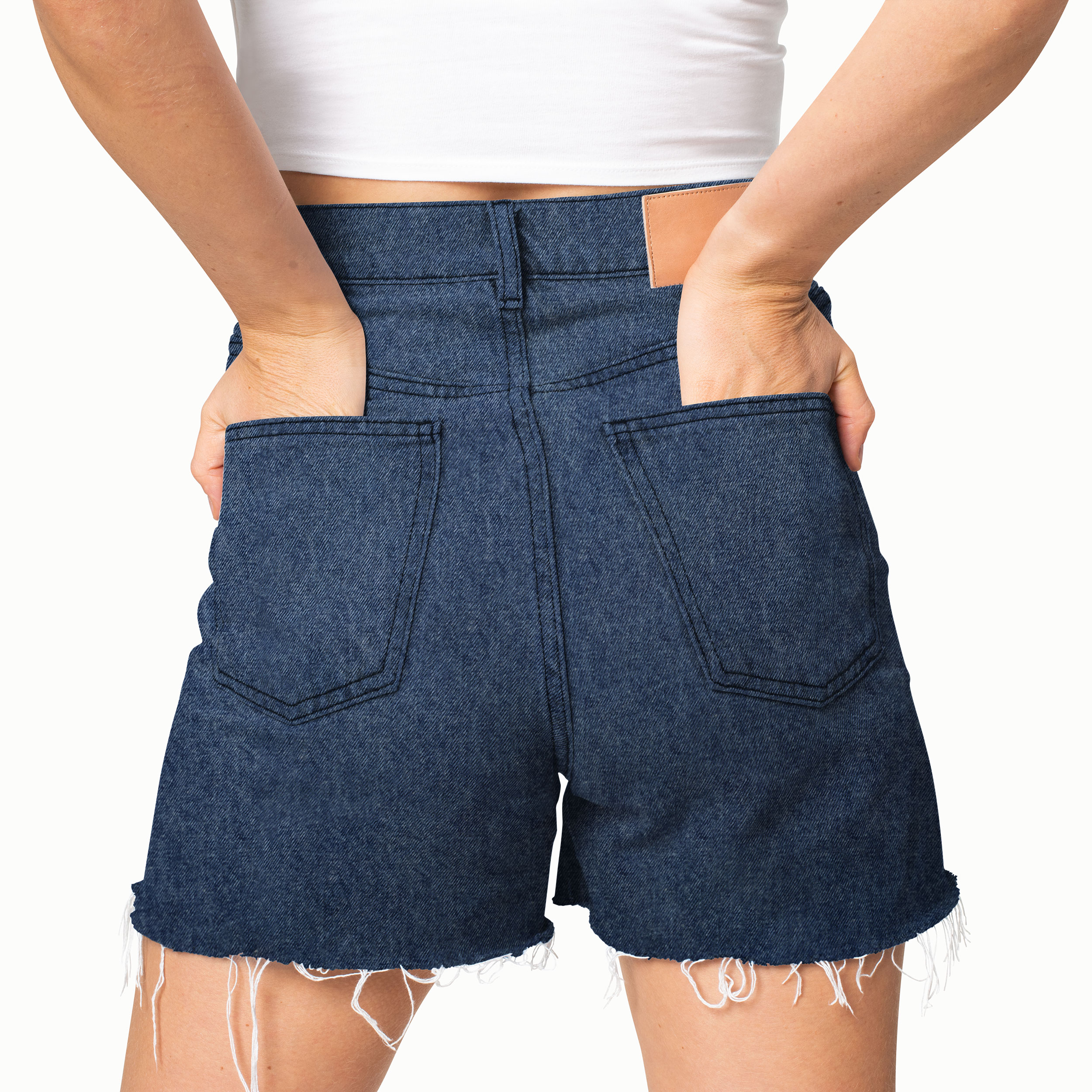 Tessuto Denim Puro Cotone Blu Scuro