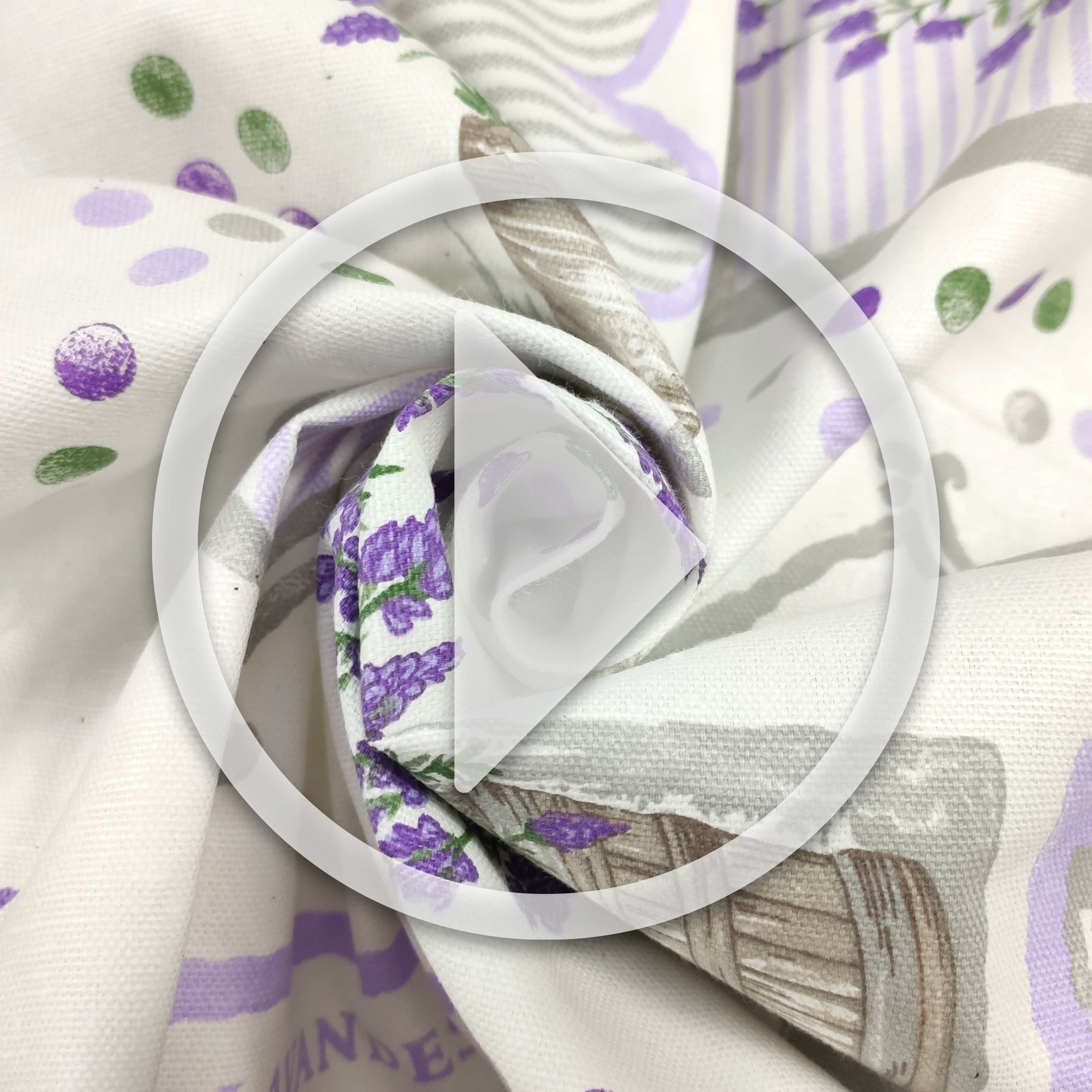 Tessuto per Tovaglia Shabby Chic Lavanda Image