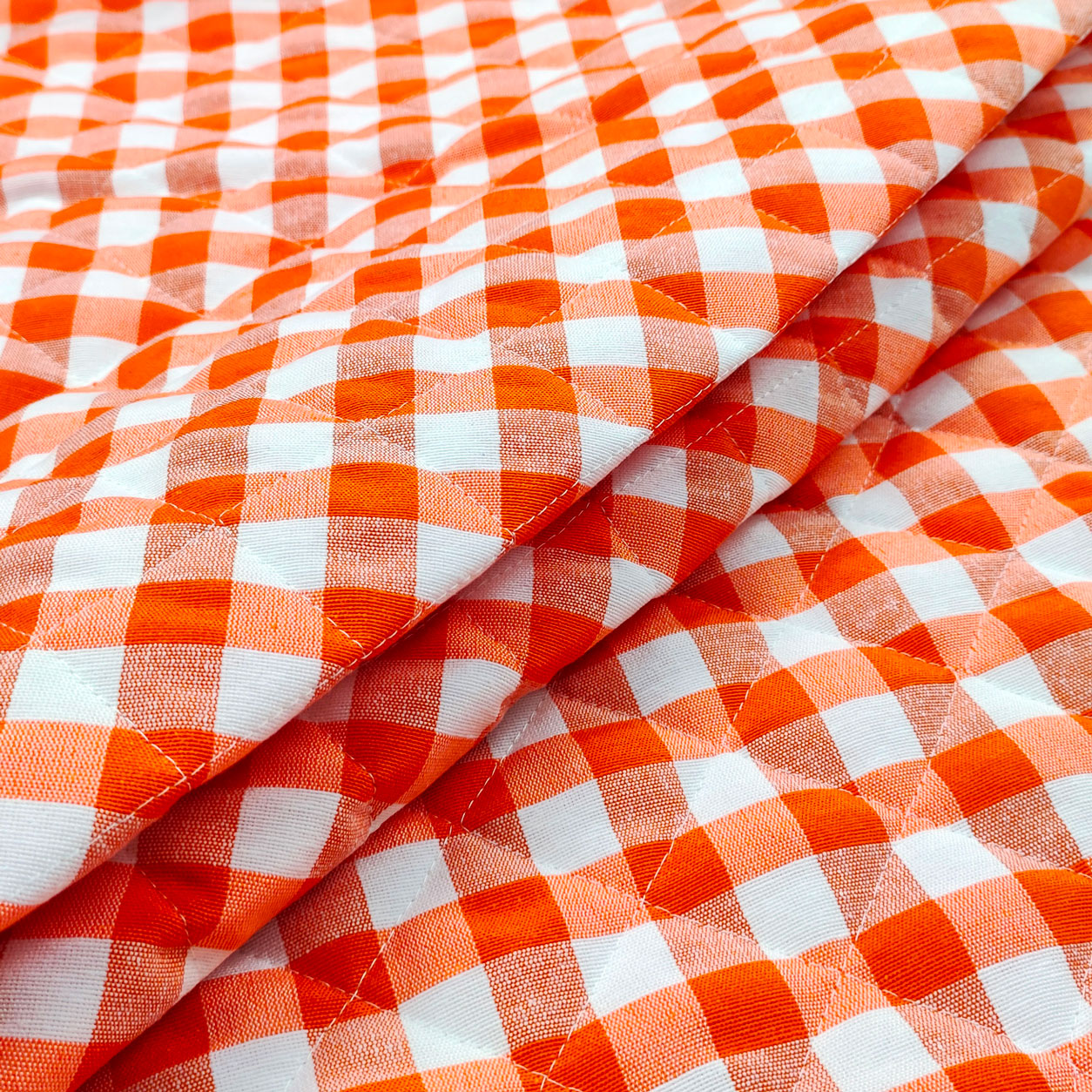 Tessuto trapuntato al metro arredo cucina arancione