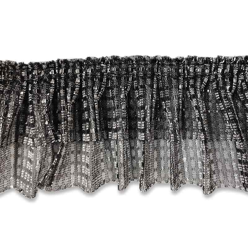 Passamaneria Elastica In Lana E Modal Con Cordoncino Lurex Nero E Oro - Altezza 4 Cm - Venduta Al Metro - 4