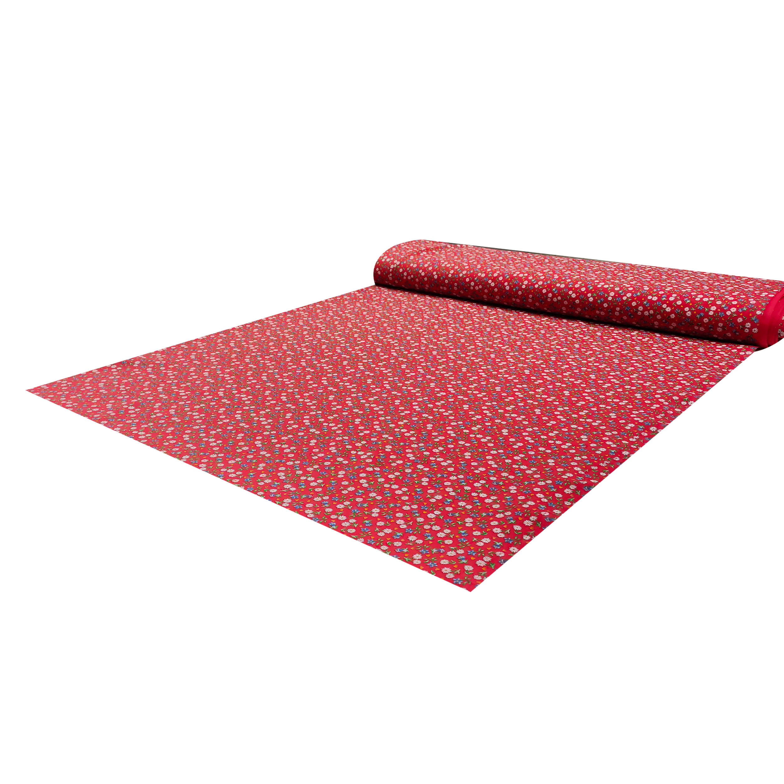 Tessuto Cotone Tirolese Sfondo Rosso
