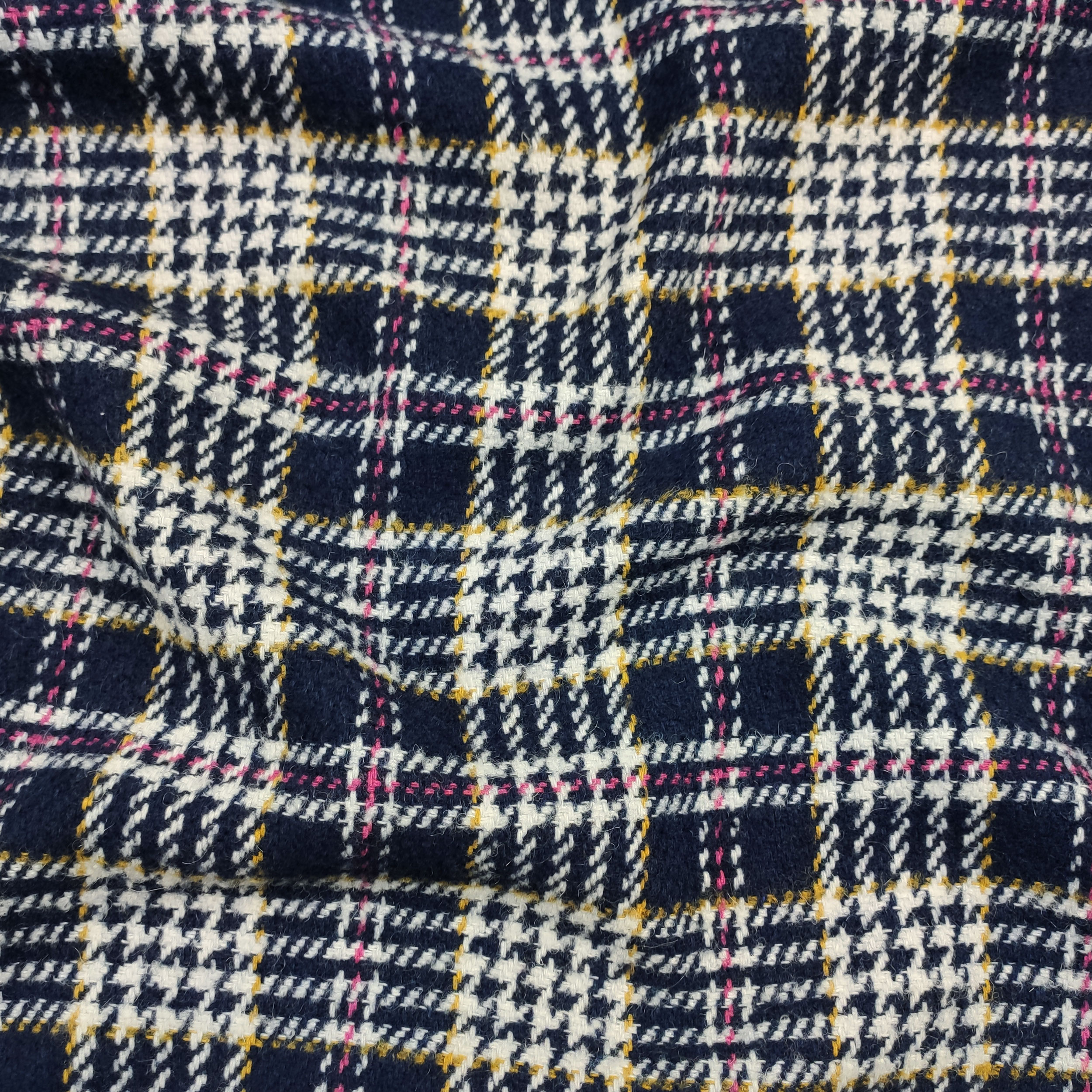 Tartan Pied de Poule Blu Fili Colorati