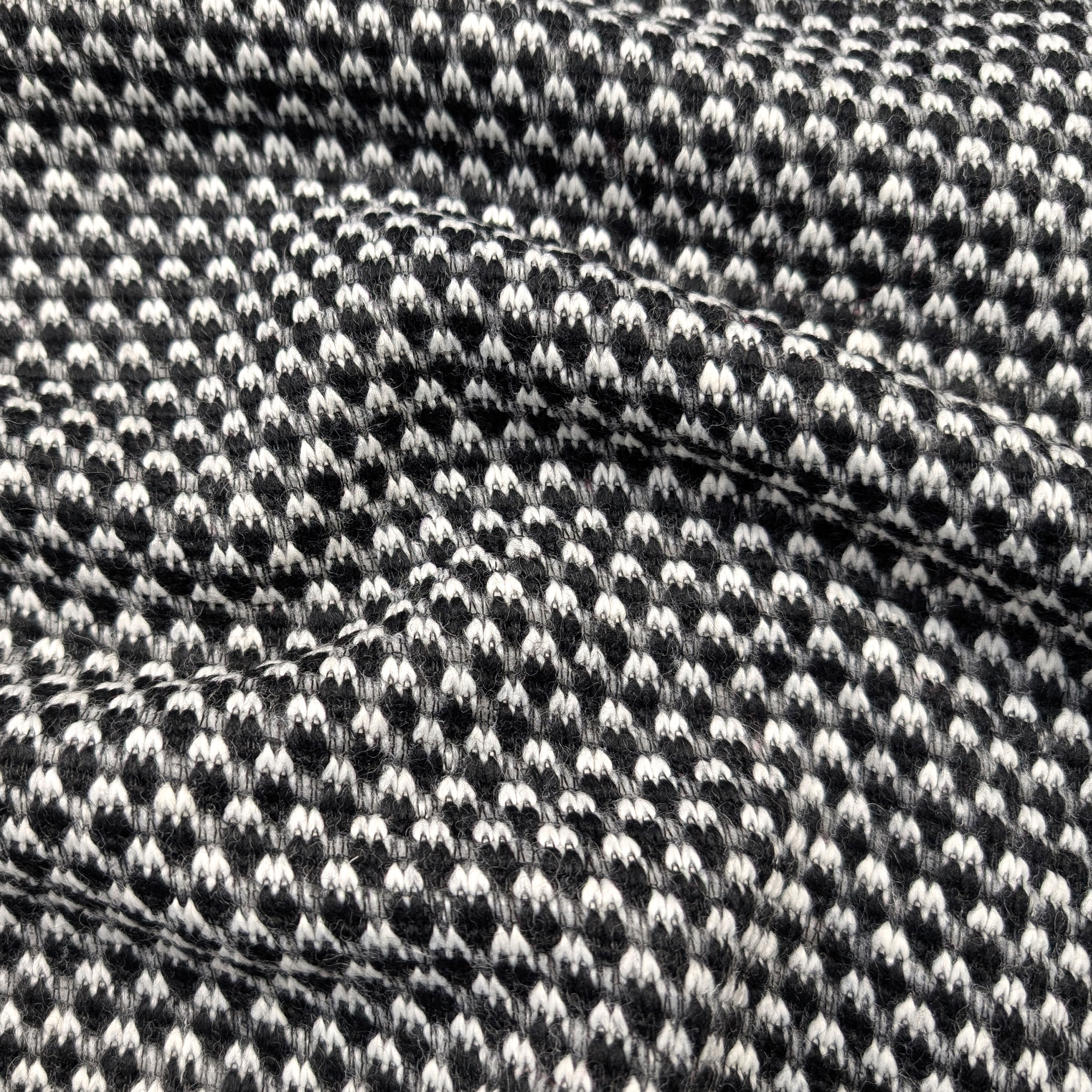 Cappotto Effetto Maglia Bianco e Nero Image