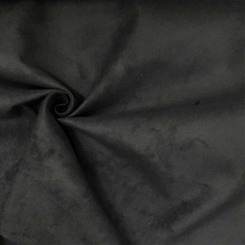 Ritaglio Tessuto Nubuck Effetto Scamosciato Nero 50x140 cm