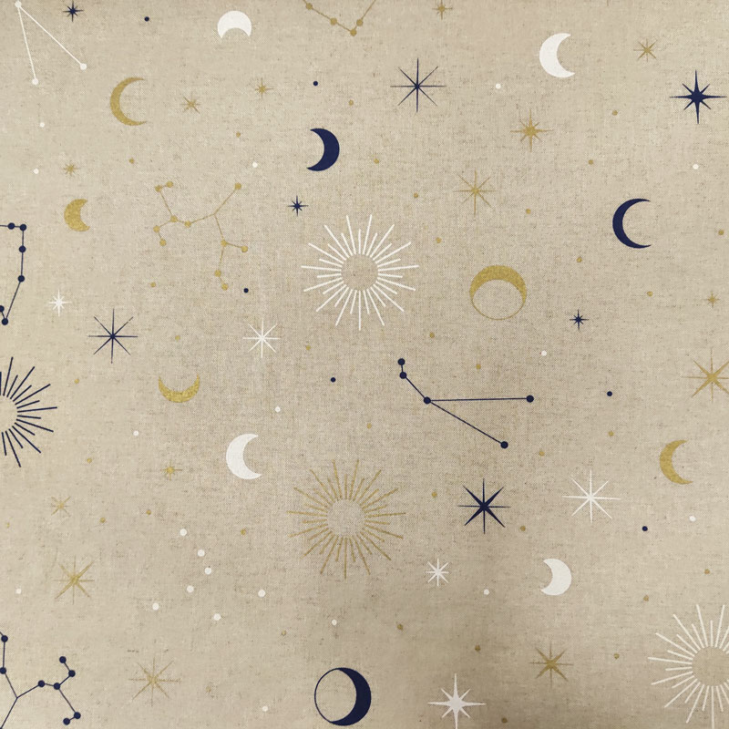 Tessuto-Misto-Cotone-Fantasia-Costellazioni
