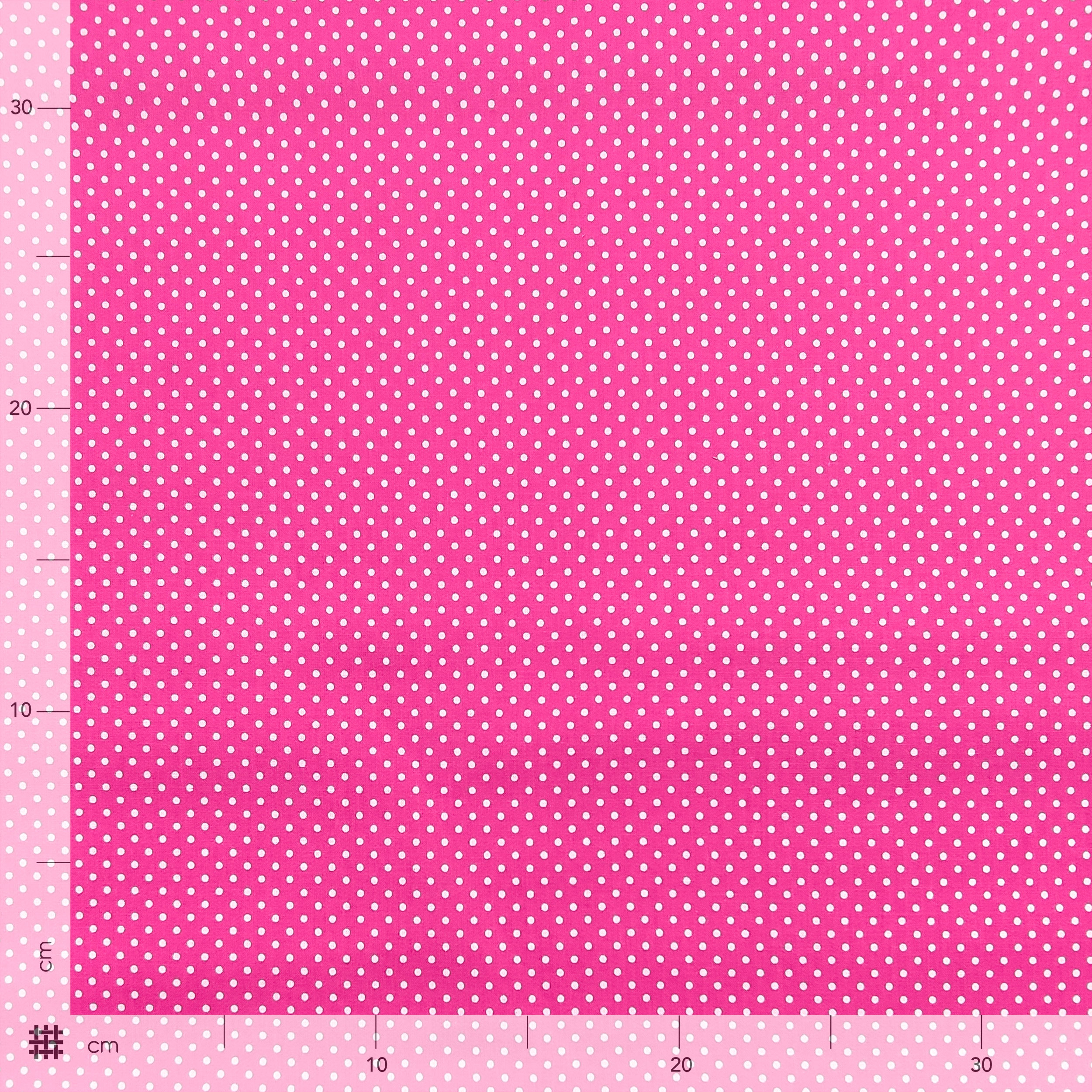 Tessuto Cotone Fuxia a Pois Image