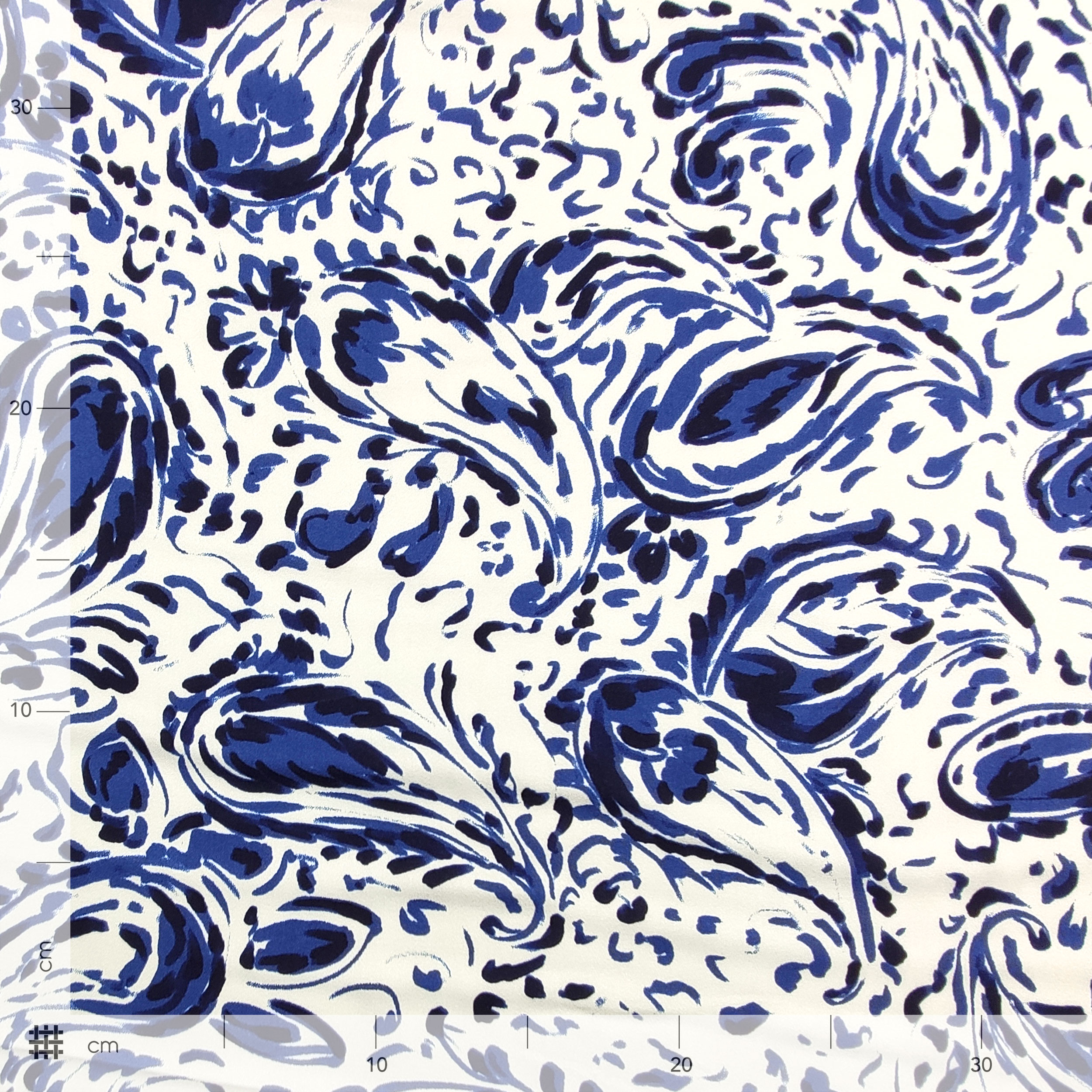 Viscosa Fantasia Cachemire Blu