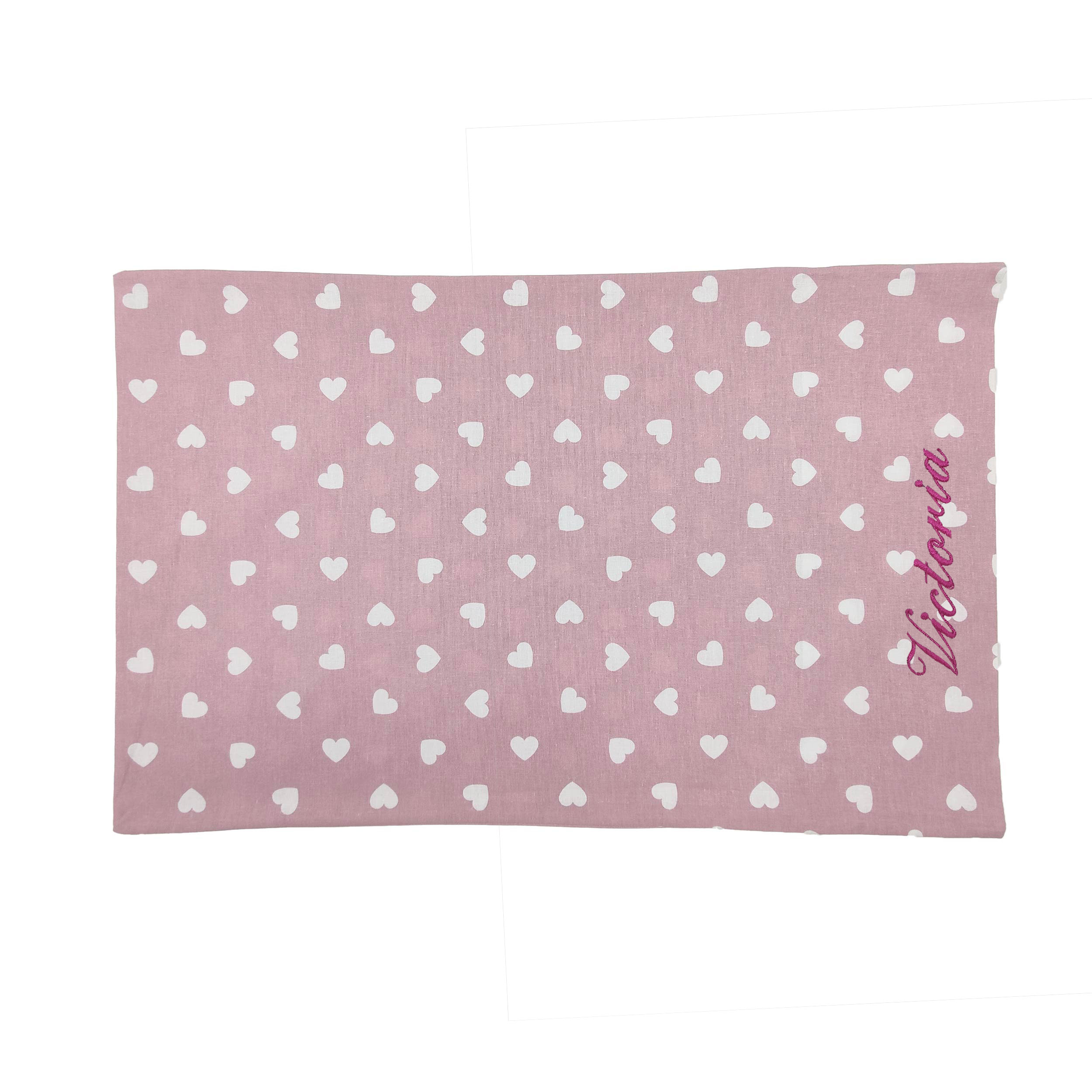 Federa Cuori Bianchi con Sfondo Rosa Antico Image