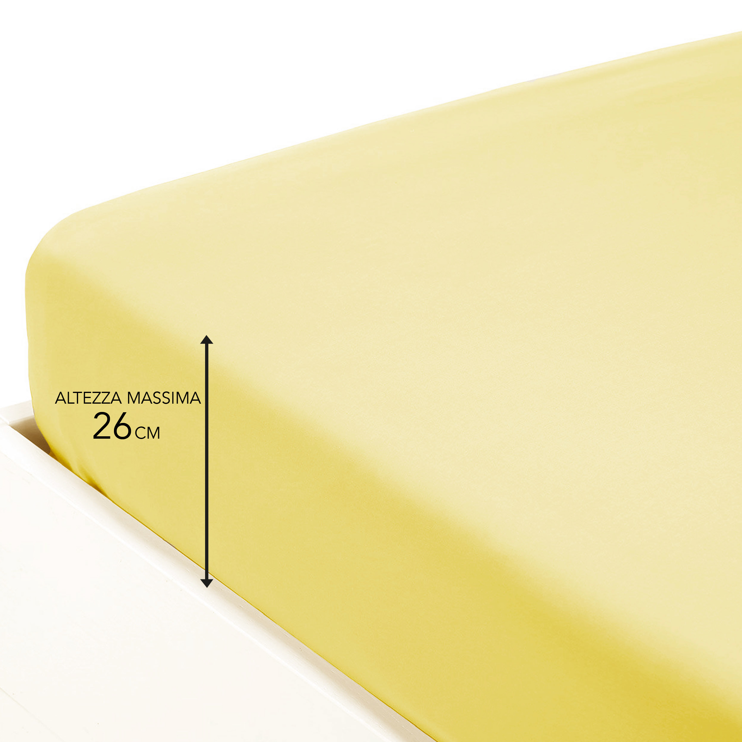 materasso alto massimo 26 cm giallo