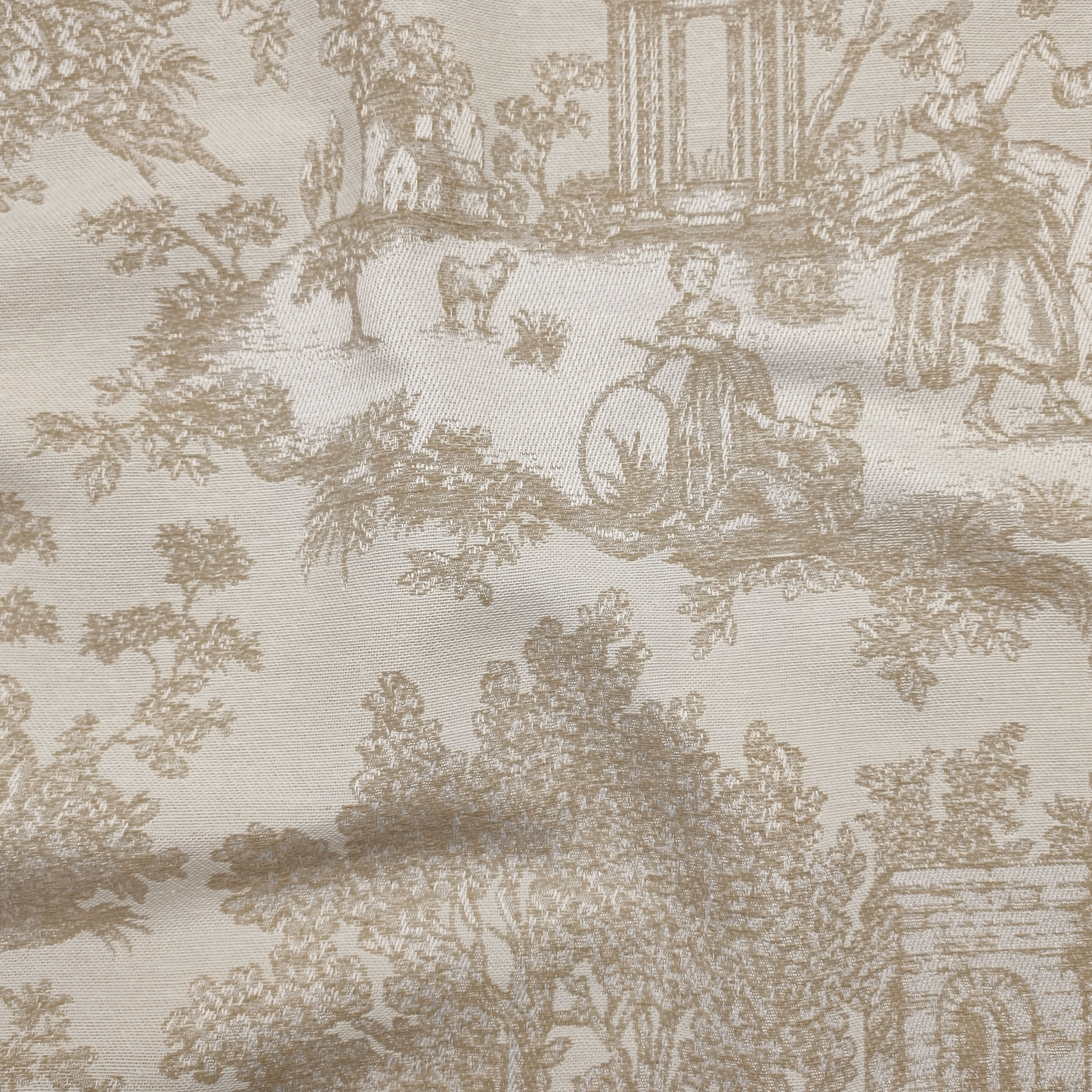 Jacquard Toile de Jouy Beige
