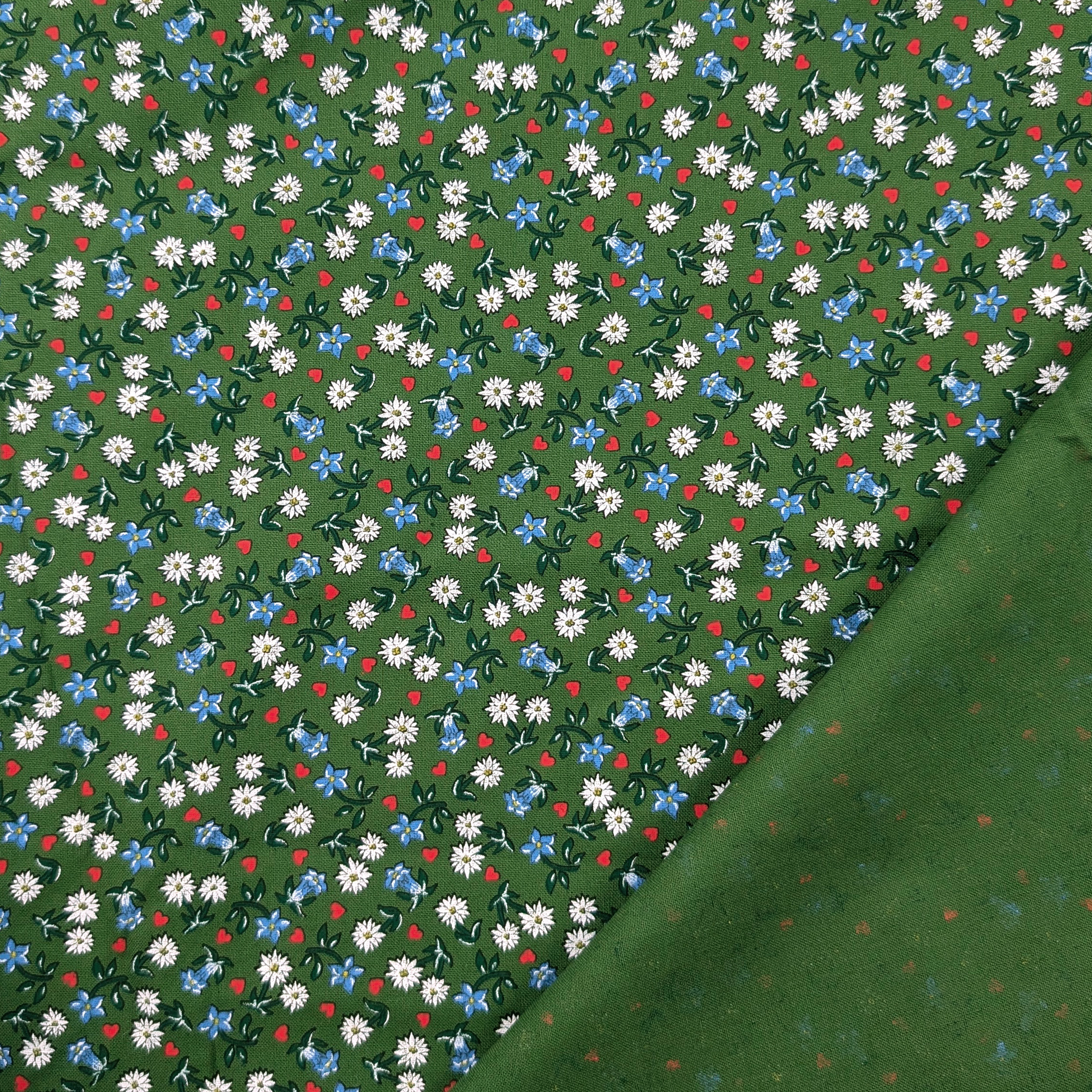 Tessuto Cotone Tirolese Sfondo Verde Image