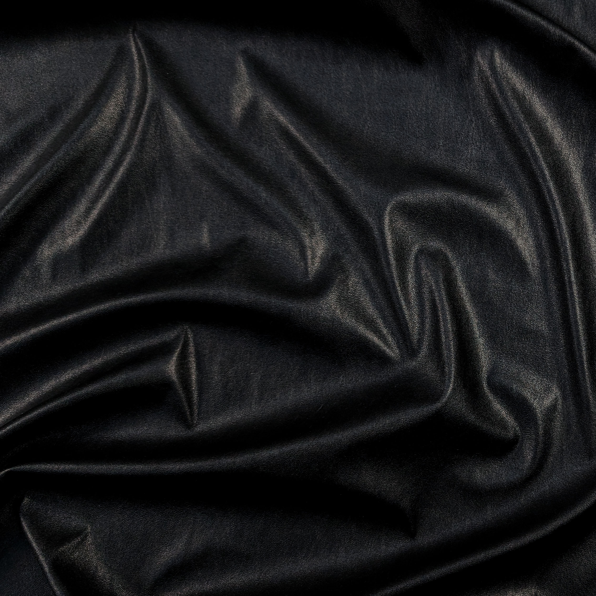 Finta Pelle Nera Elastica per Abbigliamento Image