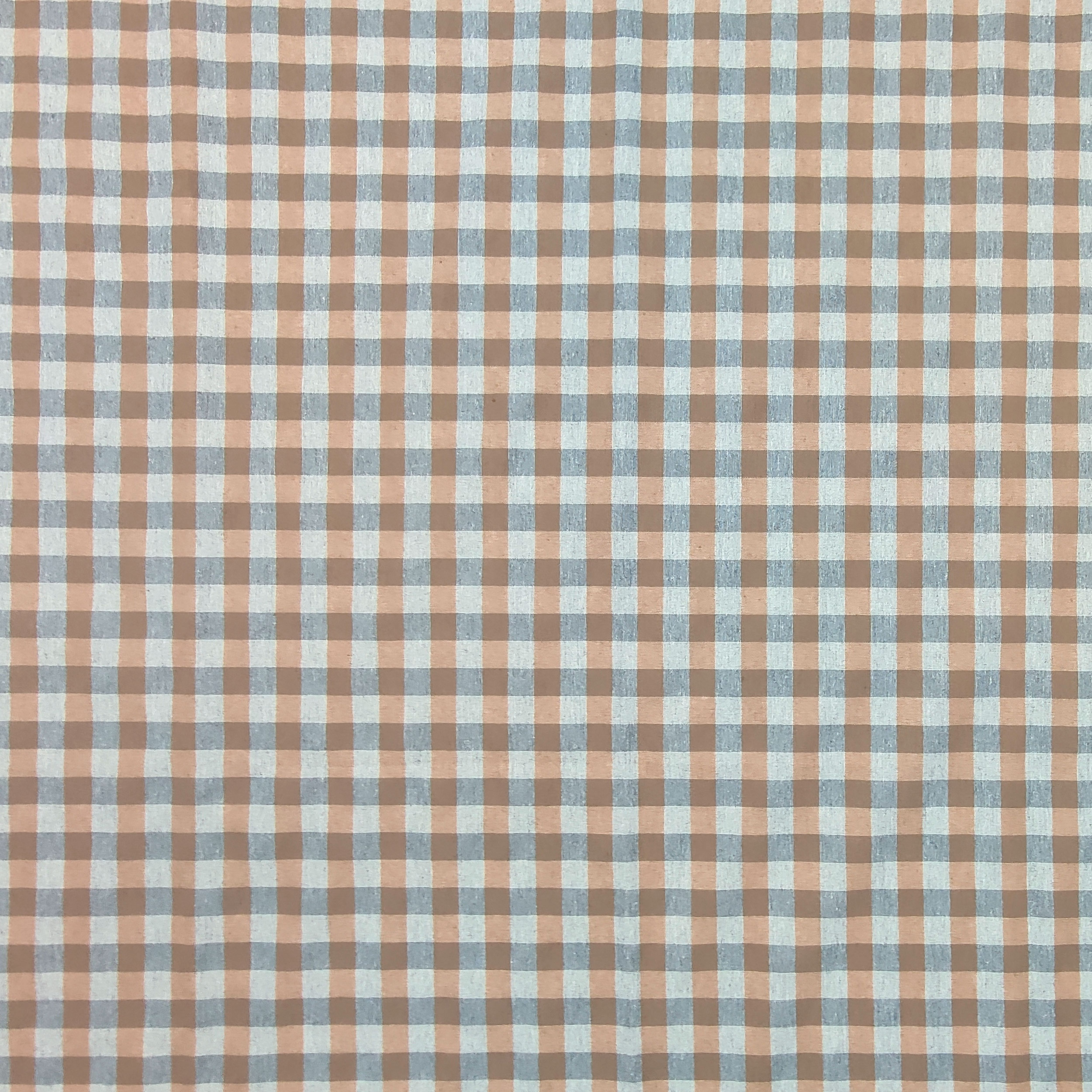 Tovaglia Confezionata Quadretti Arancio e Grigi 140x180 cm Image