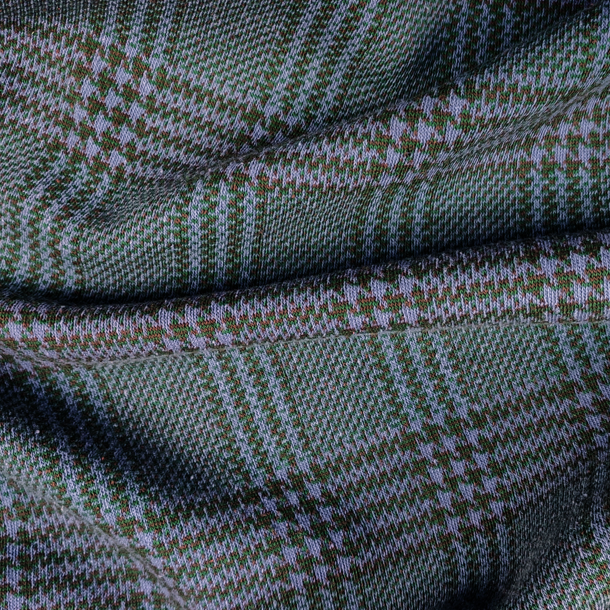 Tartan Misto Cotone Double Maglia Bordeaux