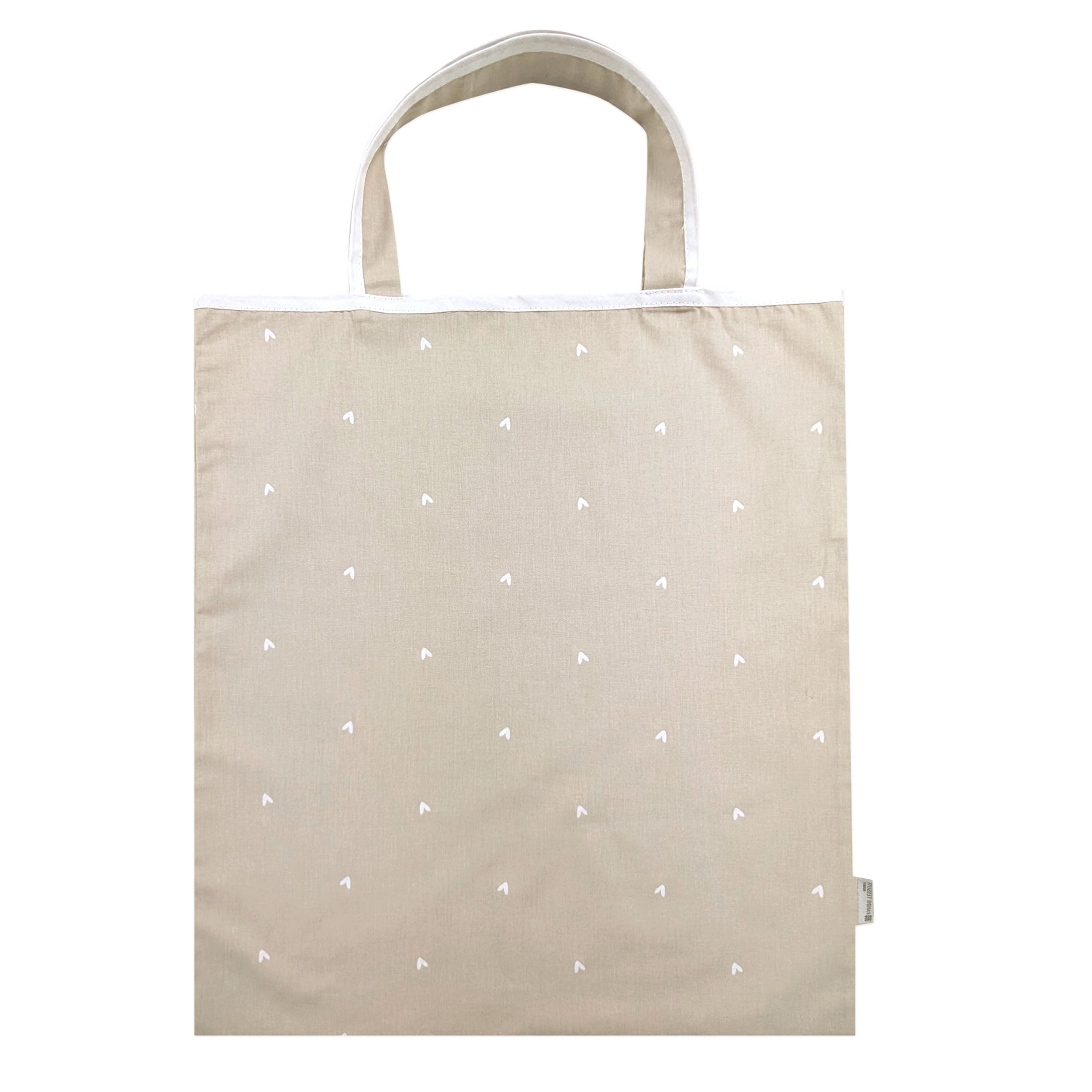 Borsa Porta Sacco Nanna Cuoricini Sfondo Beige Image