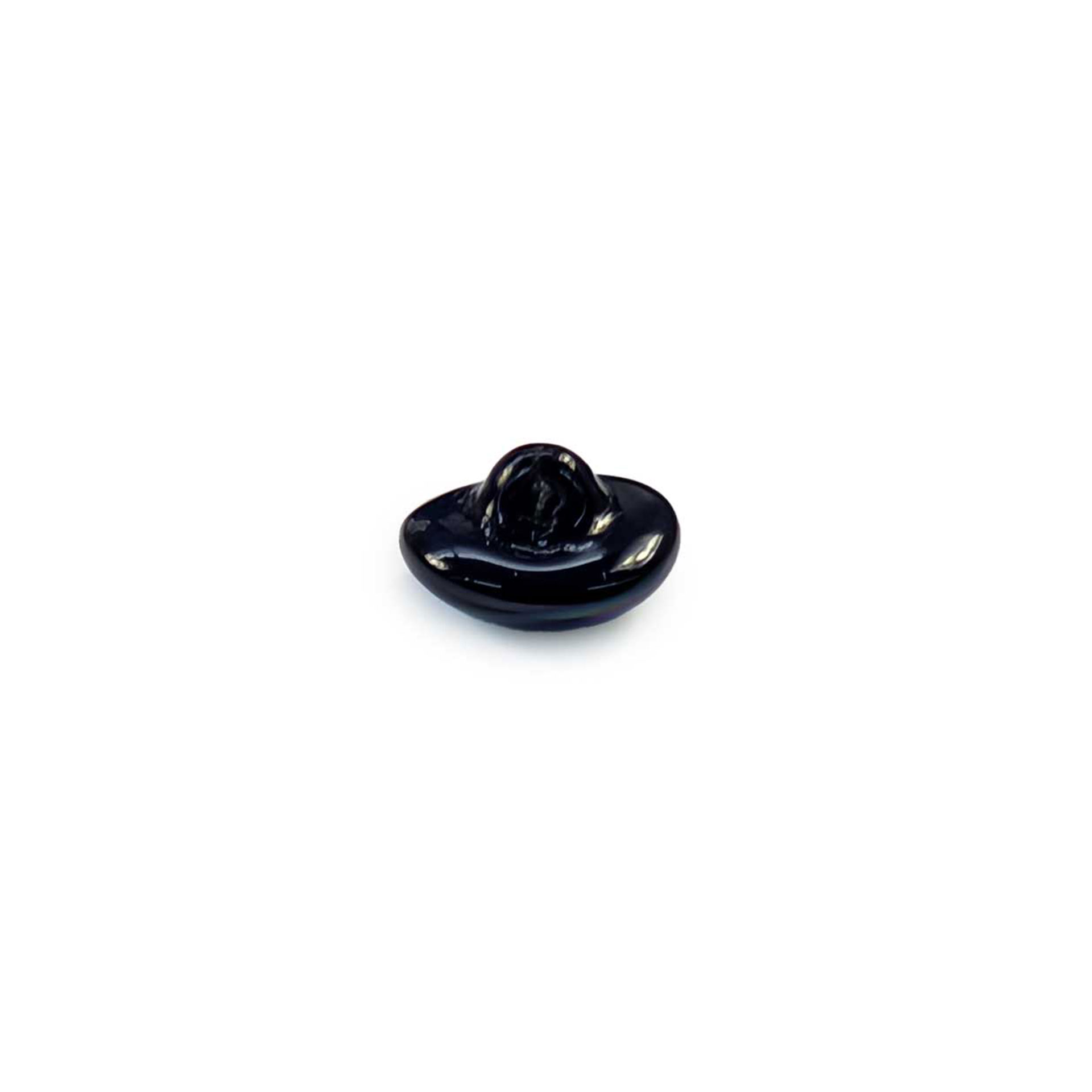 Bottone Vetro Metallizzato Blu Lin 20 Image