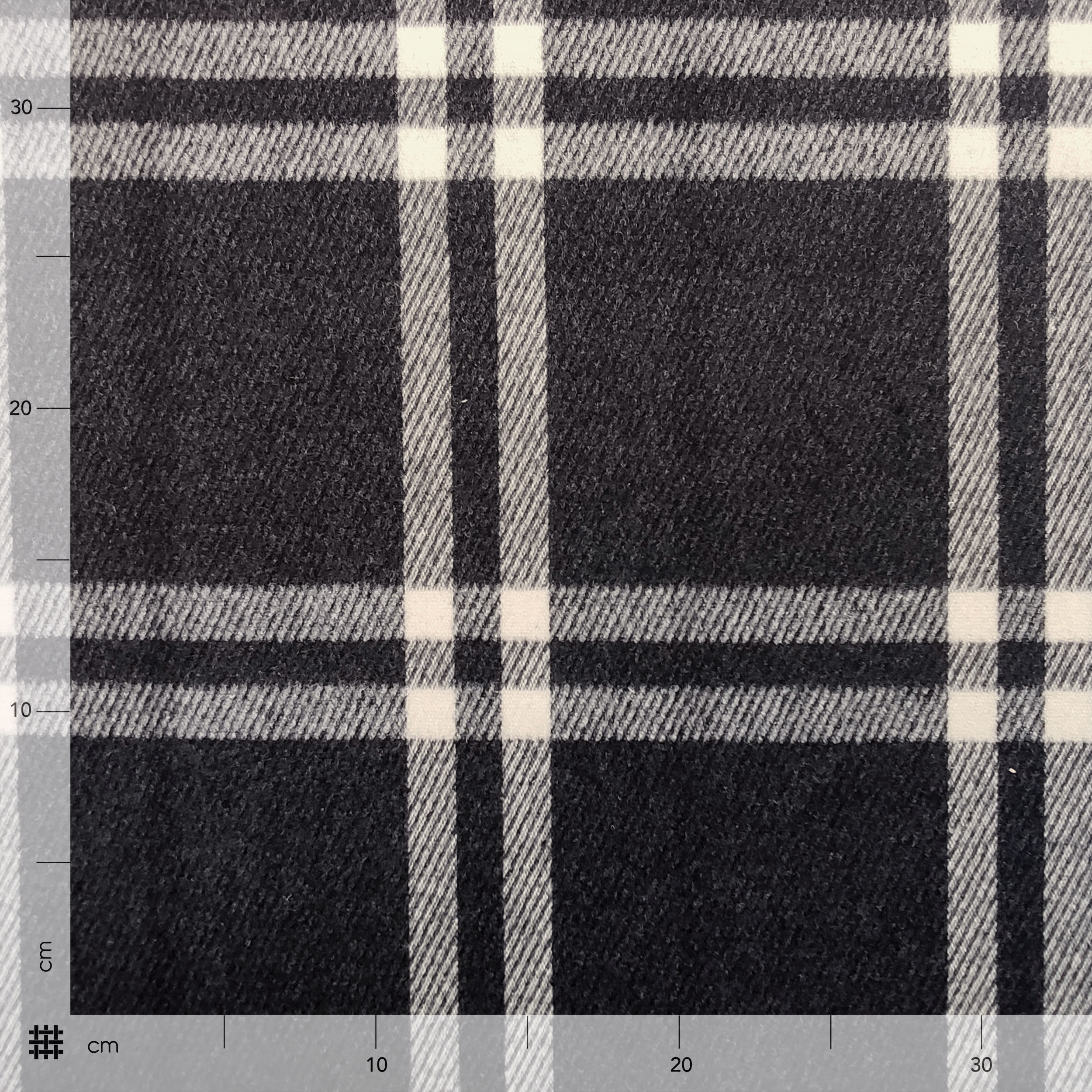 Tartan Cappotto Antracite Bianco