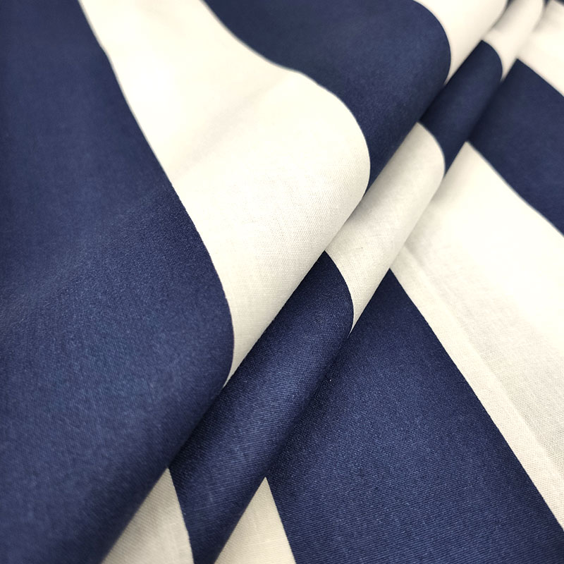 Cotone righe larghe blu