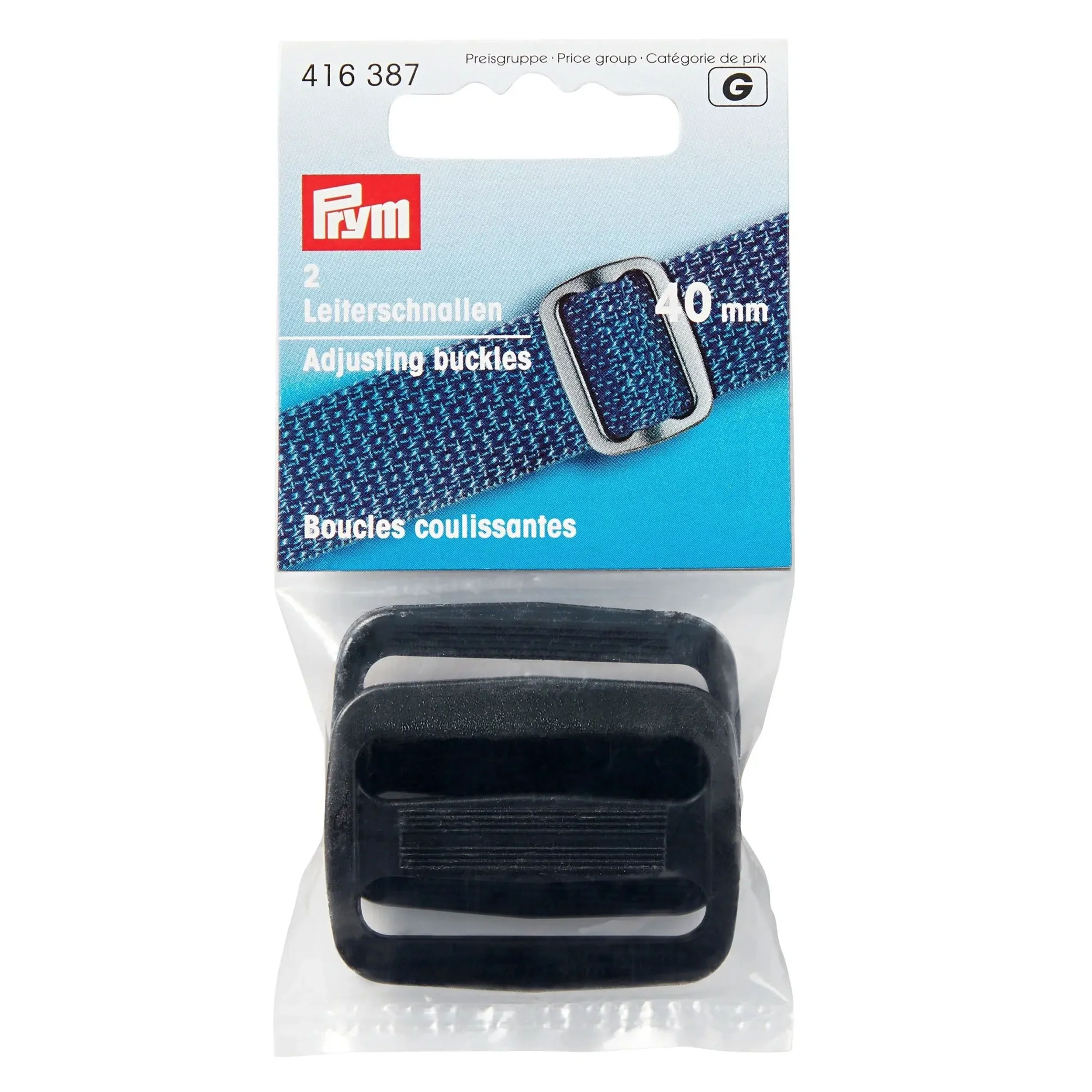 Fibbia Regolatrice Nera Prym 40 mm