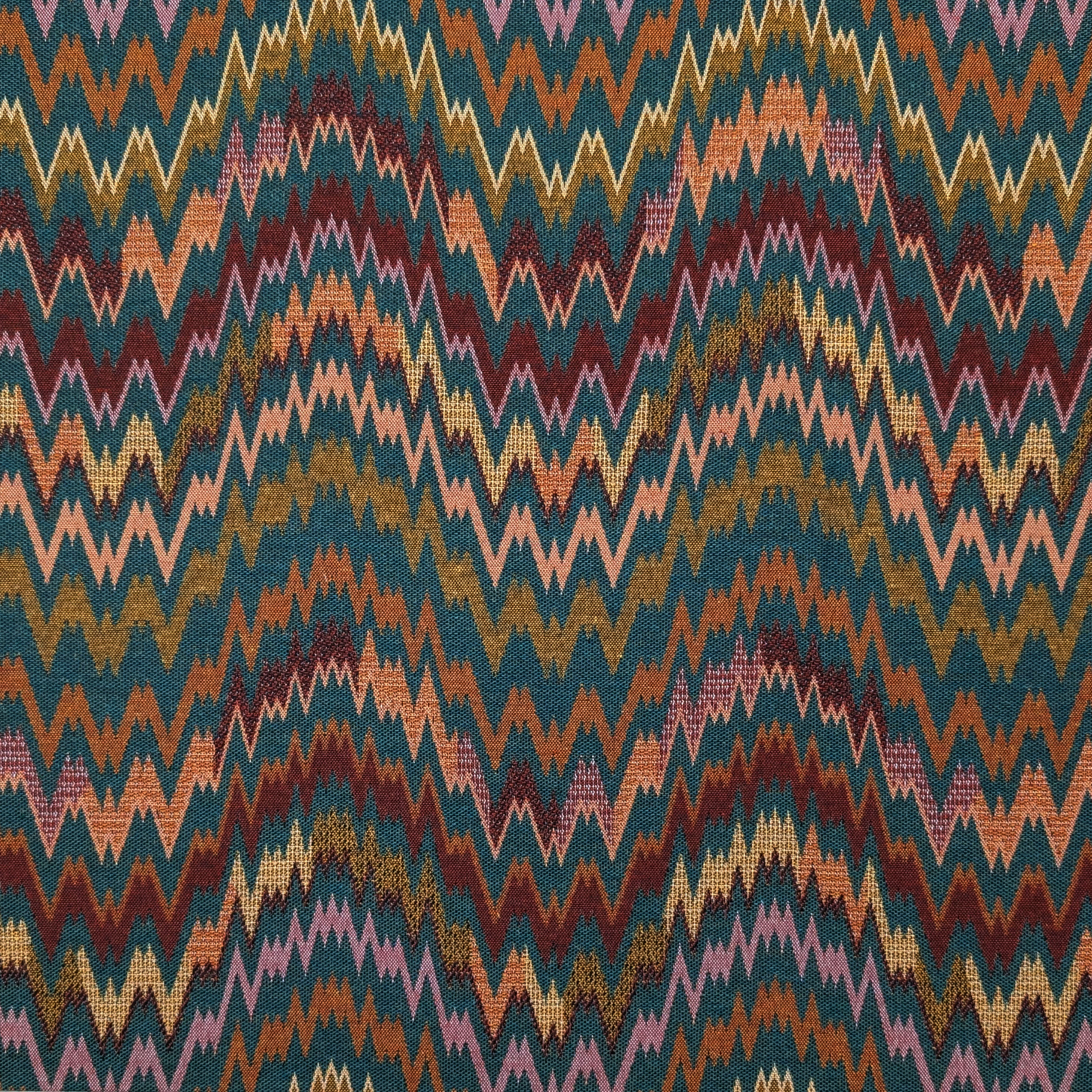 Jacquard Zig Zag Astratto Sfondo Verdone Image