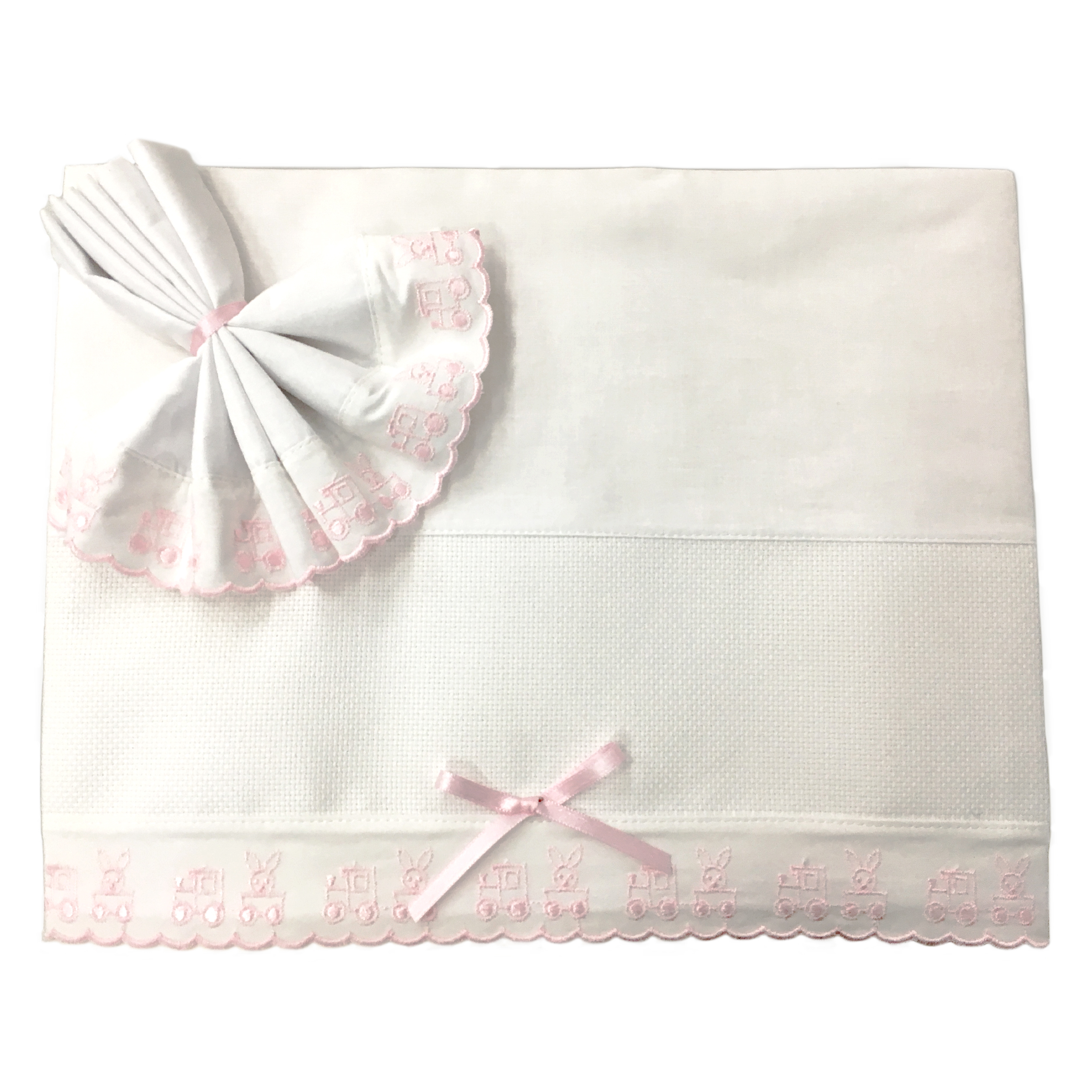 Coord.Culla coniglietti Rosa Fronte