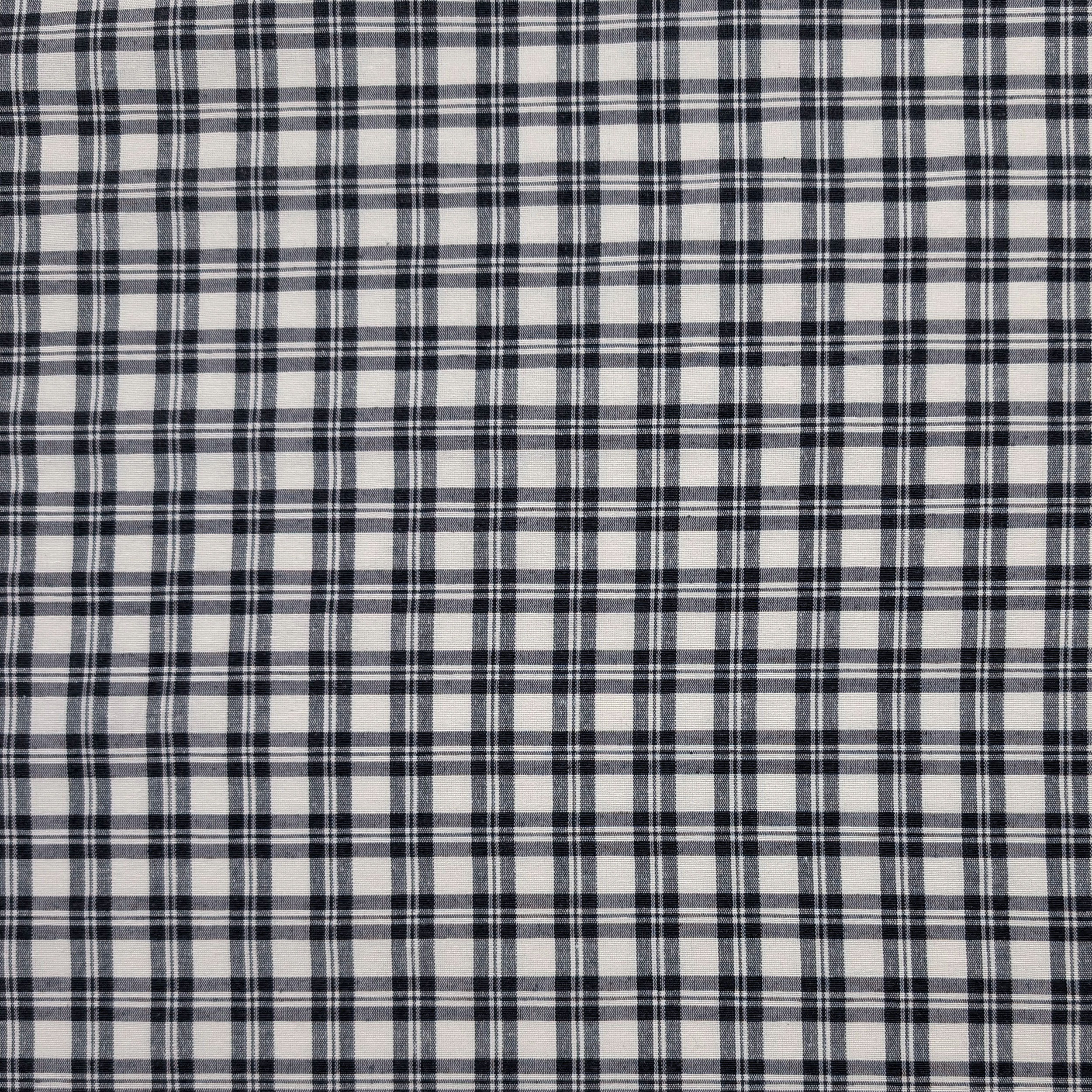 Tartan Misto Cotone Bianco e Antracite Image