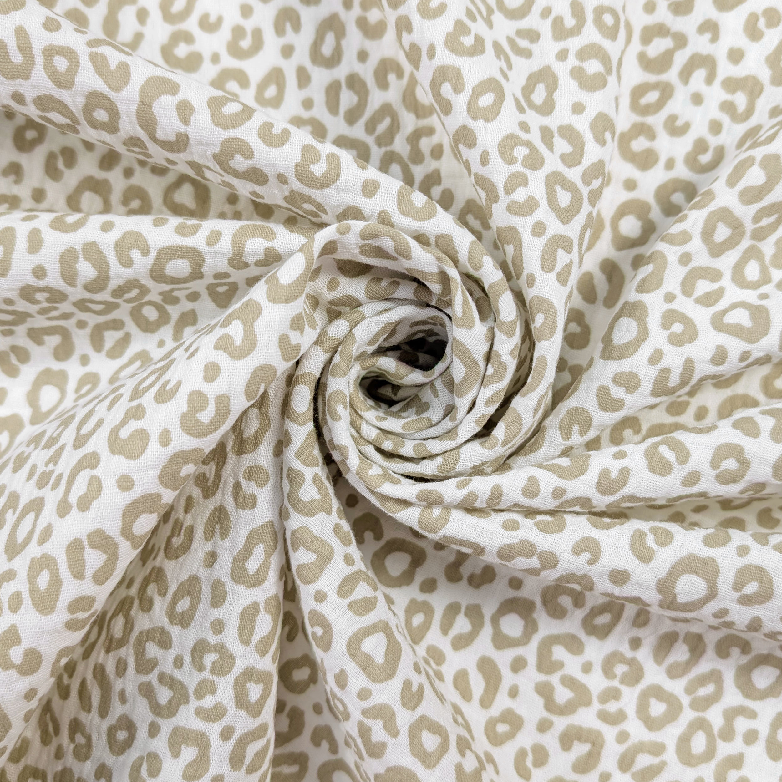 Mussola Cotone Maculata Beige Image