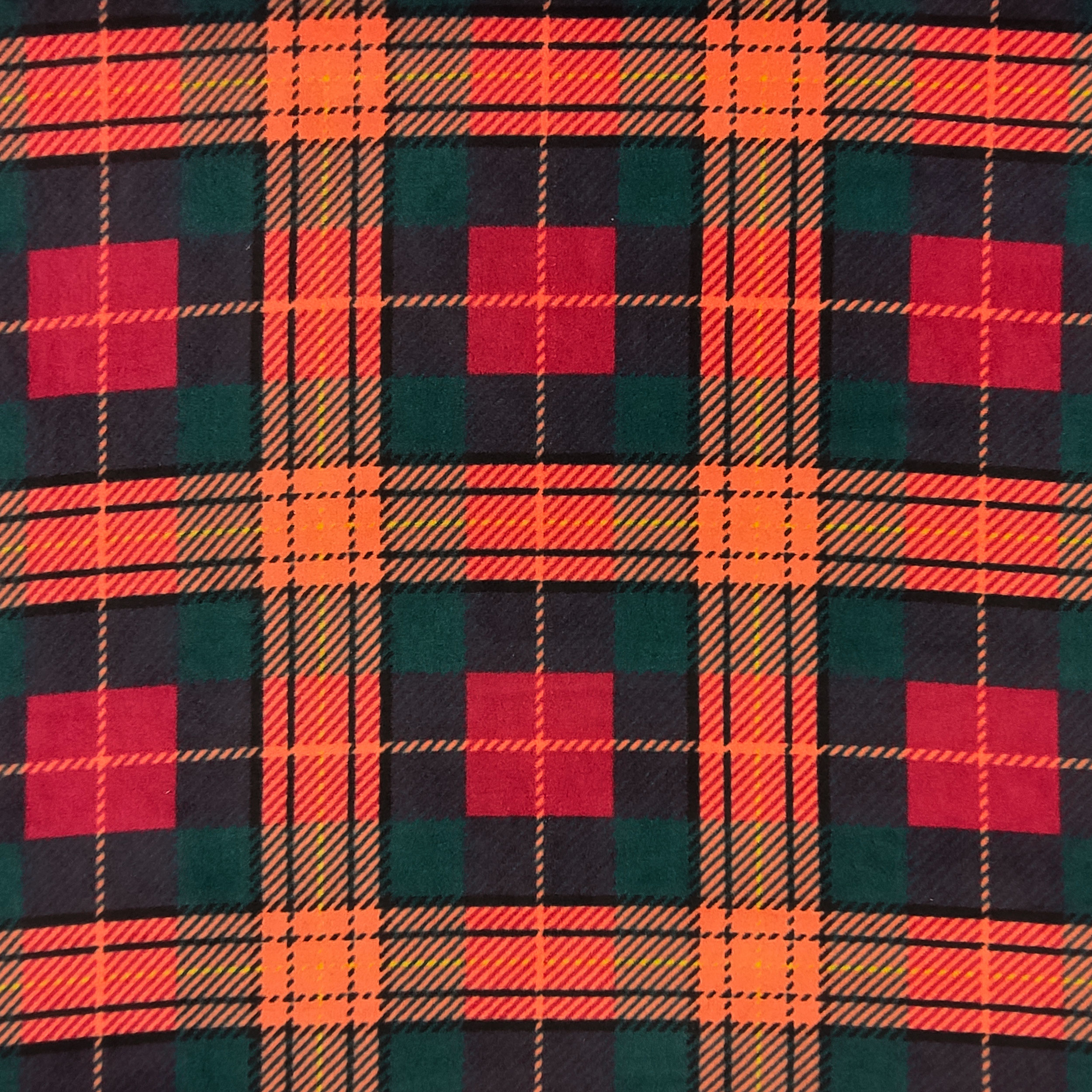 Pile Tartan Toni del Verde e Arancio