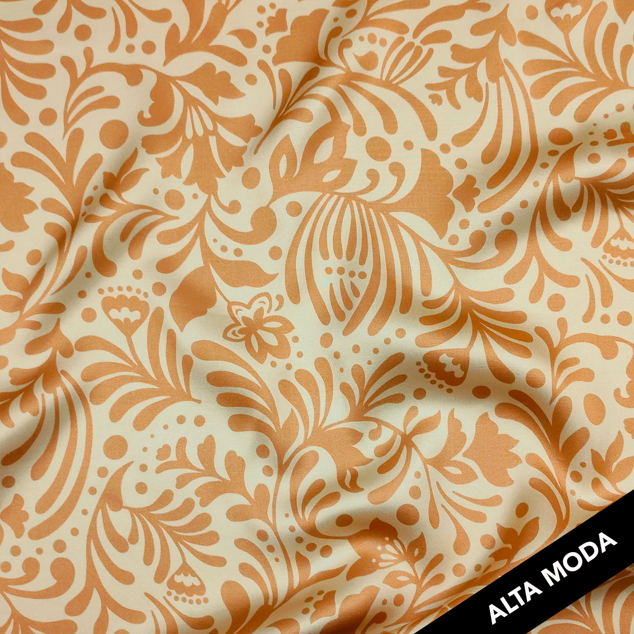 Raso Misto Seta Alta Moda Fantasia Floreale Beige