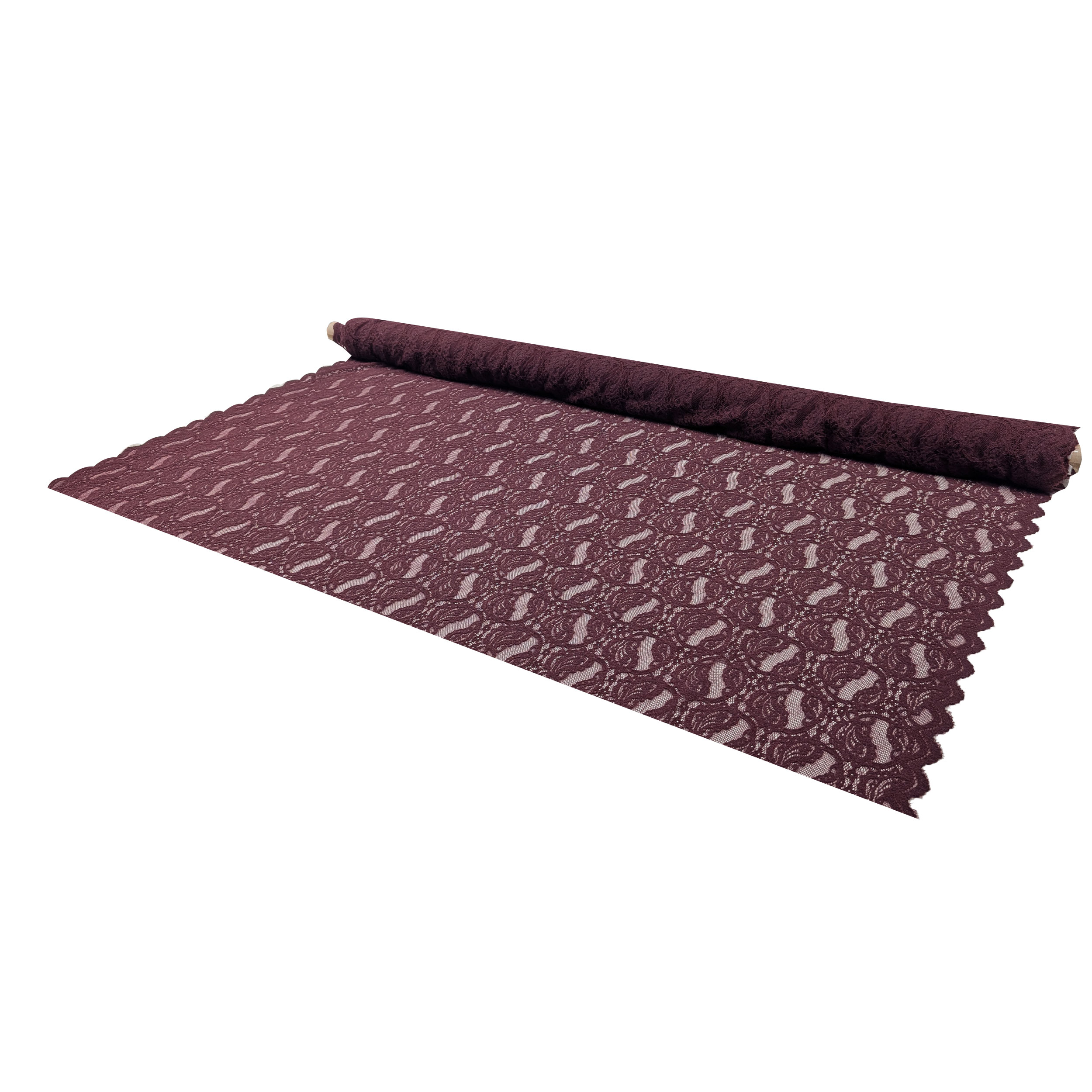 Pizzo Doppio Bordo Bielastico Bordeaux Image