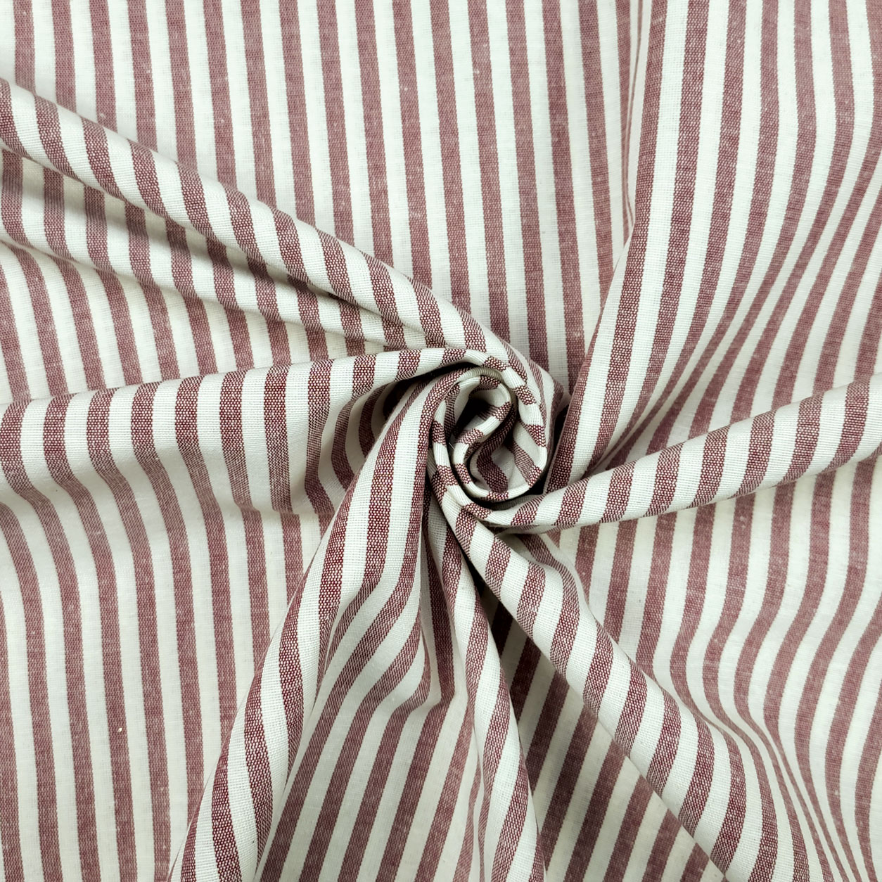 Stoffa a Fantasie Righe Bordeaux e Panna (4)